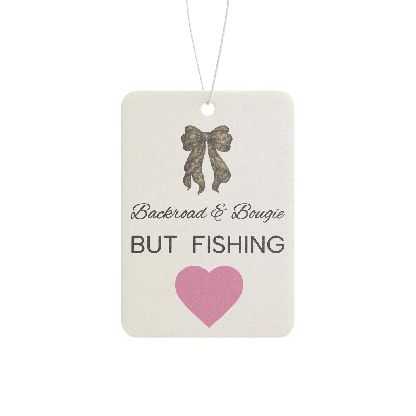Fishing Car Air Freshener — "Backroad & Bougie" Scented Vehicle Freshener