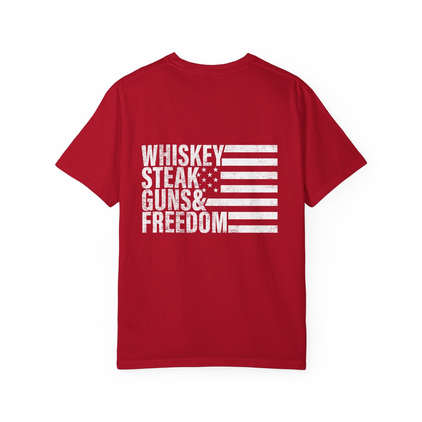 Whiskey, Steak, Guns & Freedom Men’s T-Shirt
