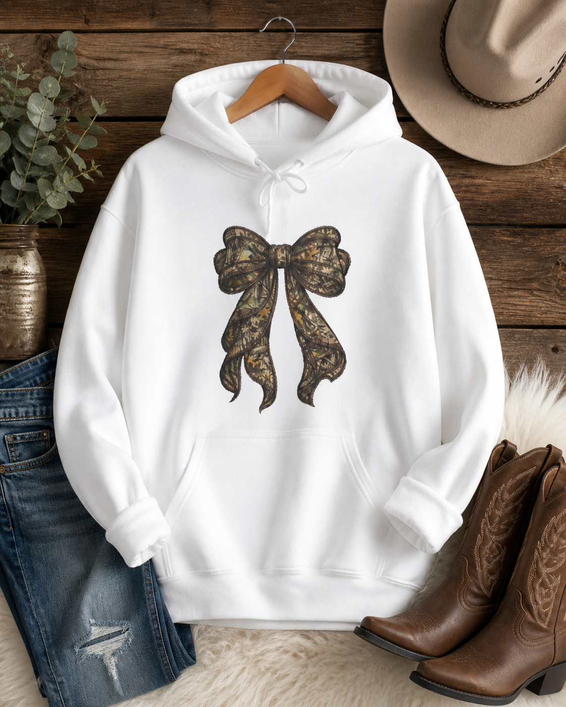 Camo Bow Hoodie