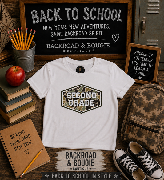 📚🌾 Second Grade- Camo Tee