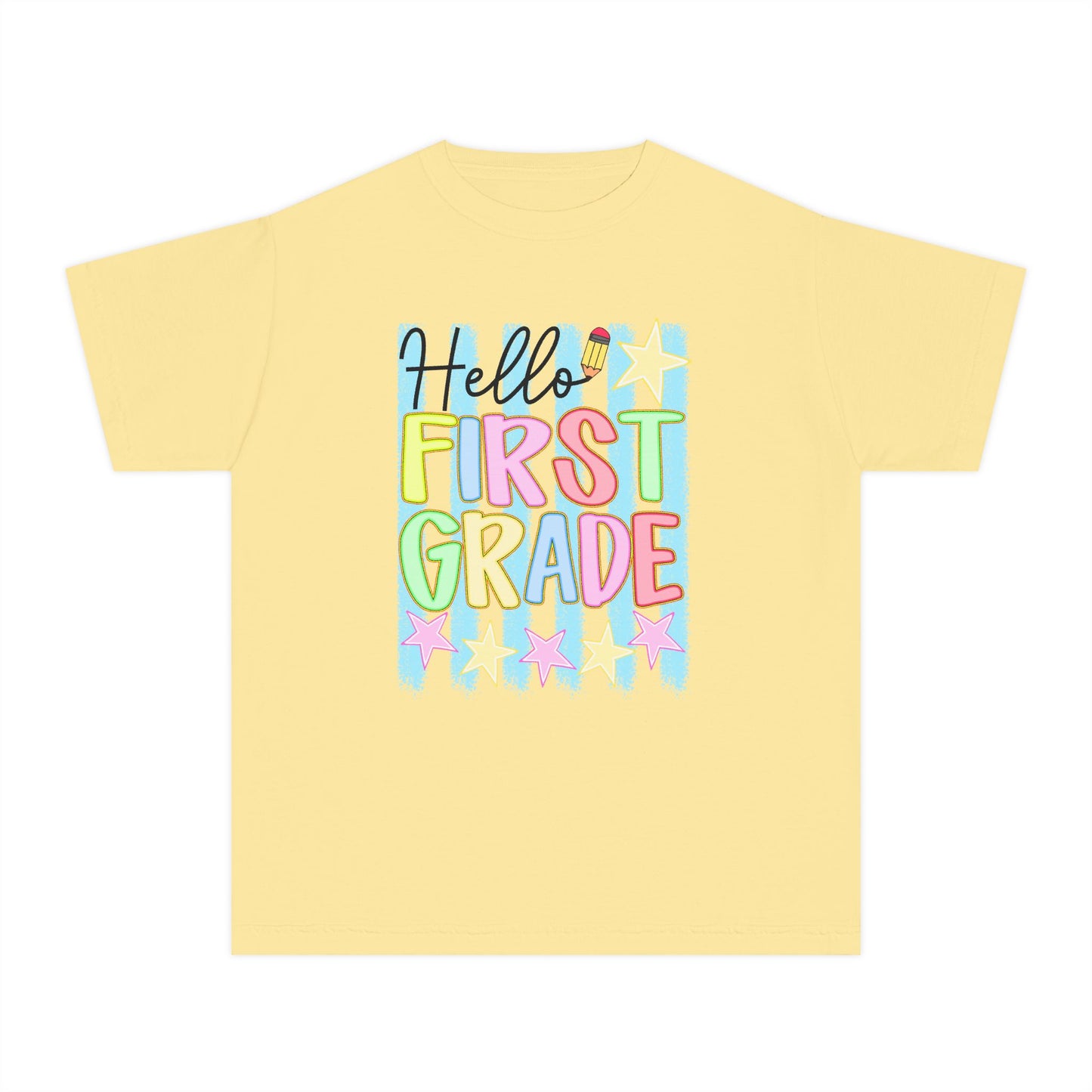 🌟📚 Hello First Grade! -Back-to-School Tee