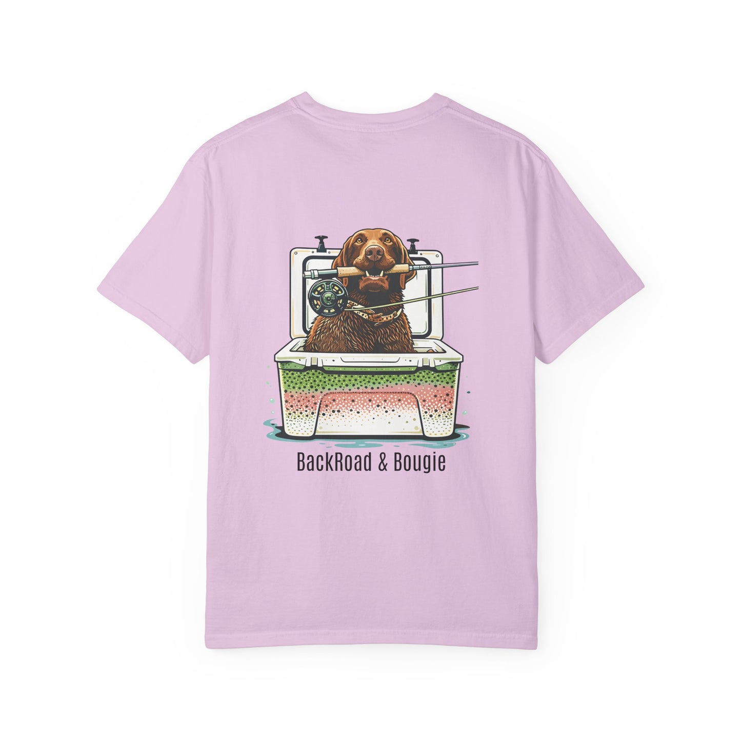 Dog & Fishing Pole Tee