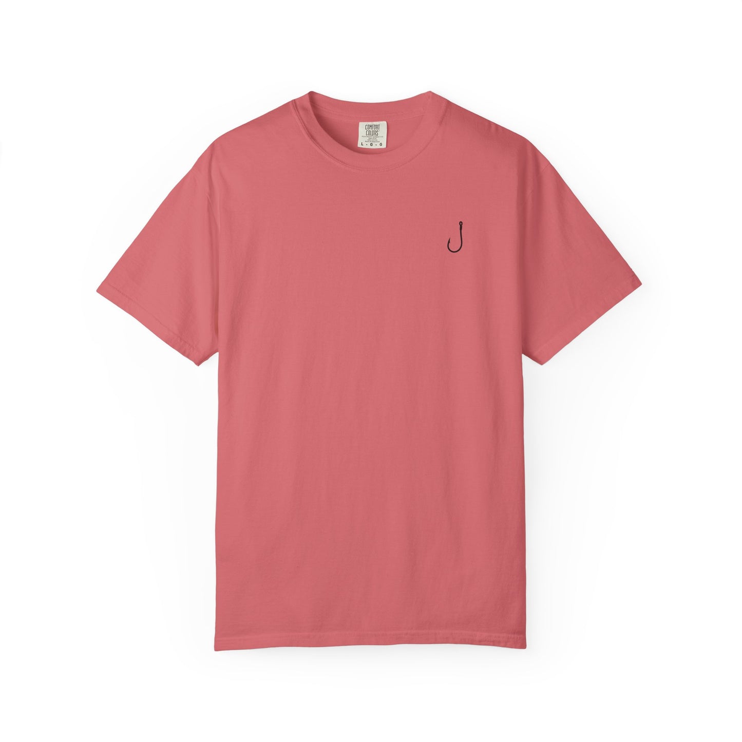 Trout Fishing Graphic T‑Shirt — Vintage Fly Rod & Hook Design