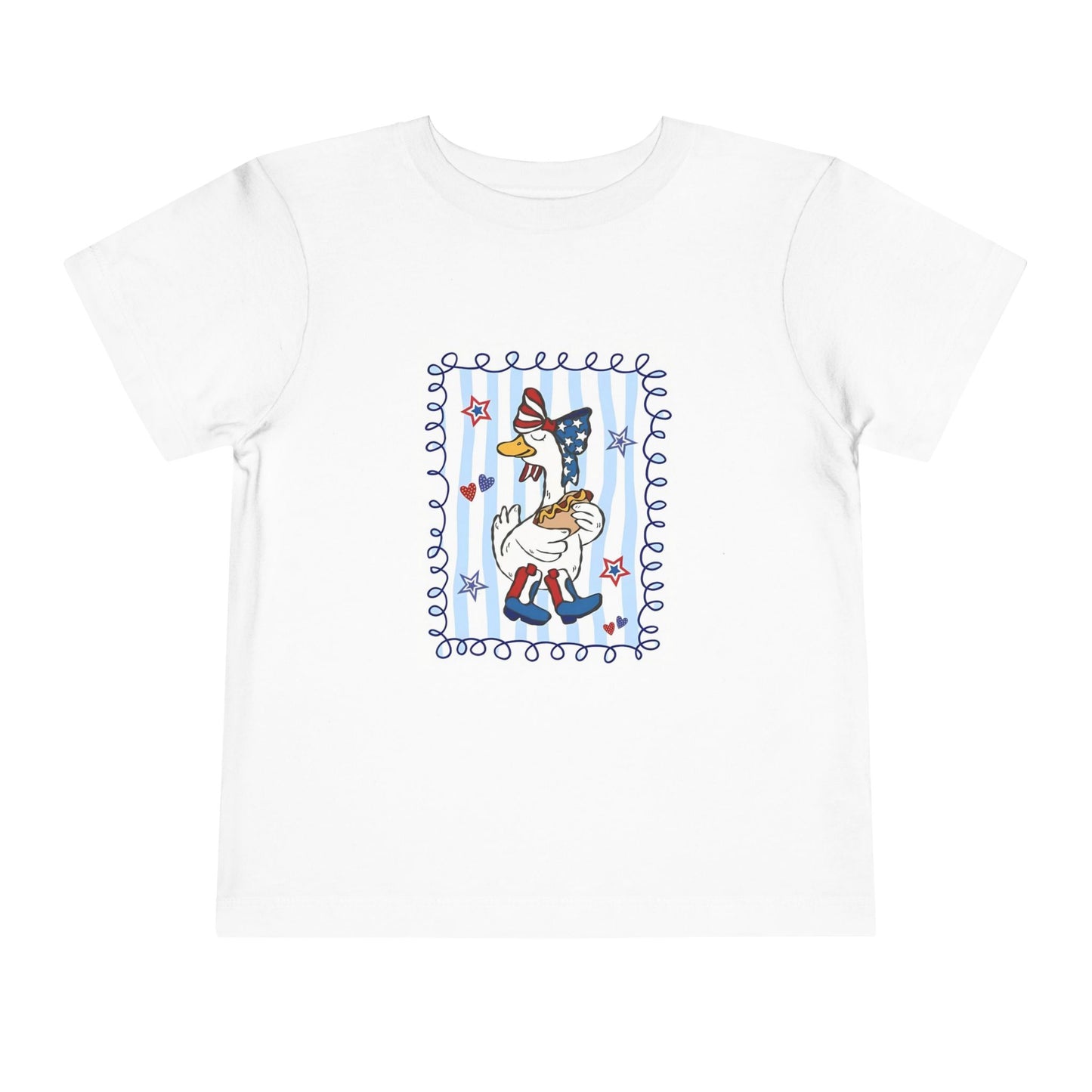 4th of July Little Girls "Silly Goose" Toddler Tee — Backroad & Bougie Boutique