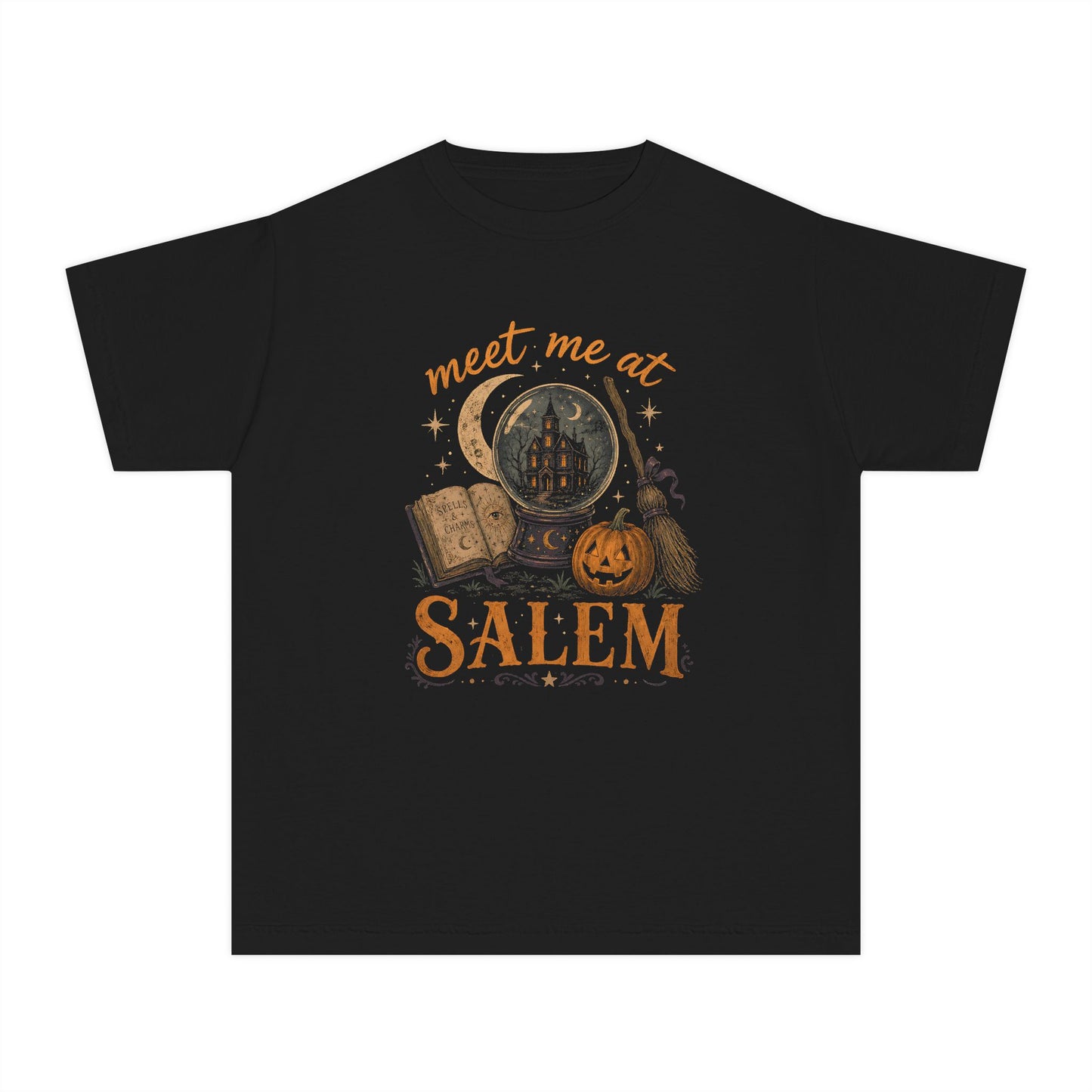 Salem Kids Tee — "Meet Me at Salem" Halloween Witchy Graphic