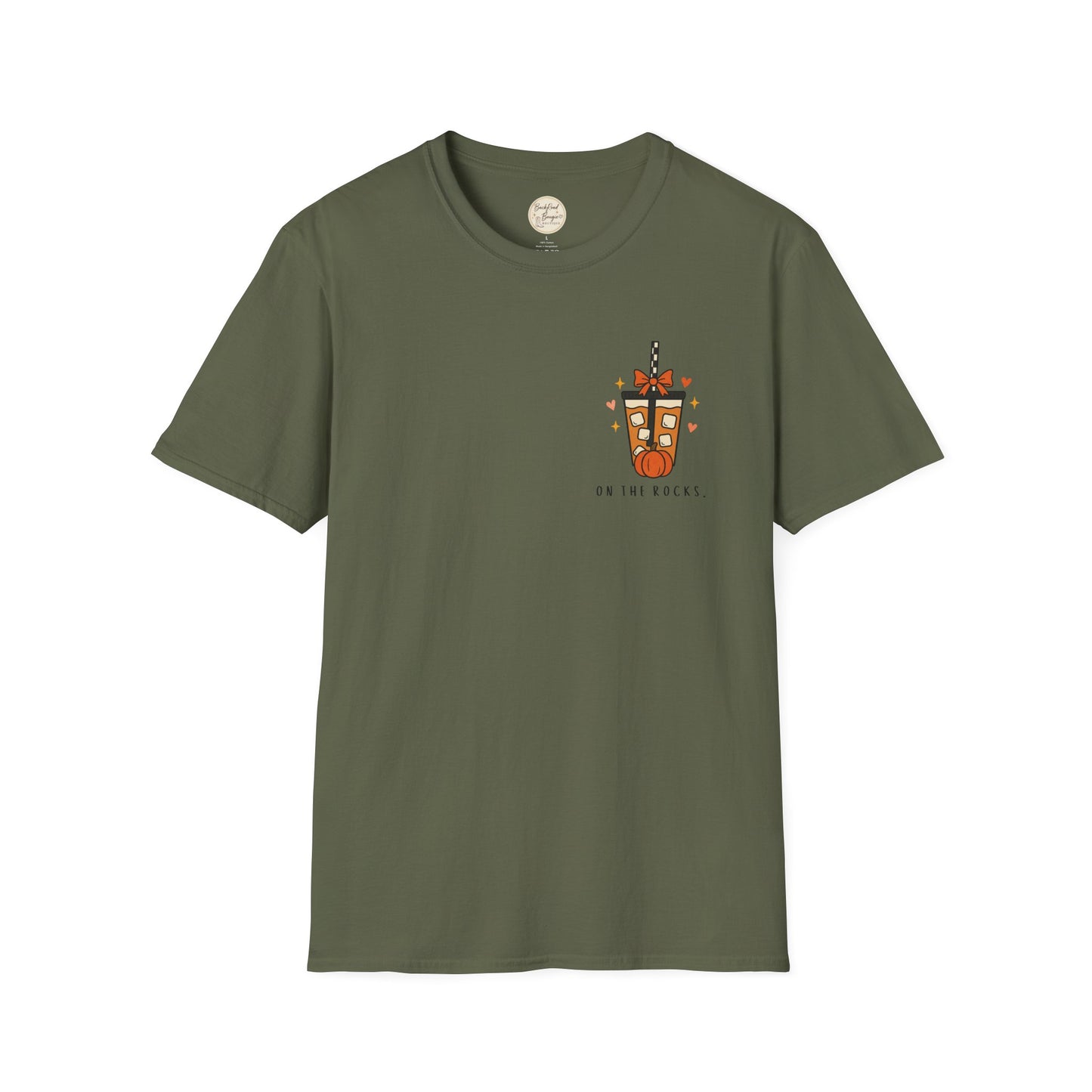 T-Shirt — "On the Rocks" Cocktail Chest Pocket Tee