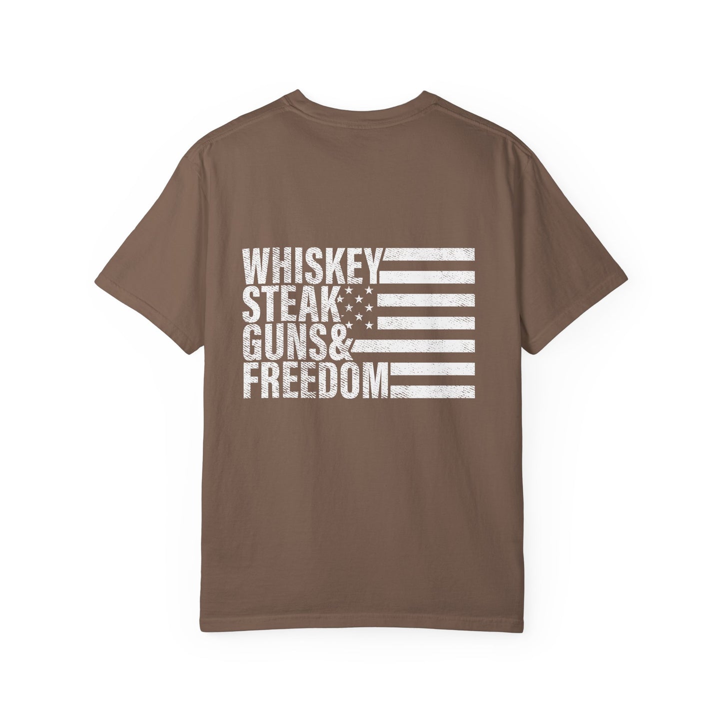 Whiskey, Steak, Guns & Freedom Men’s T-Shirt