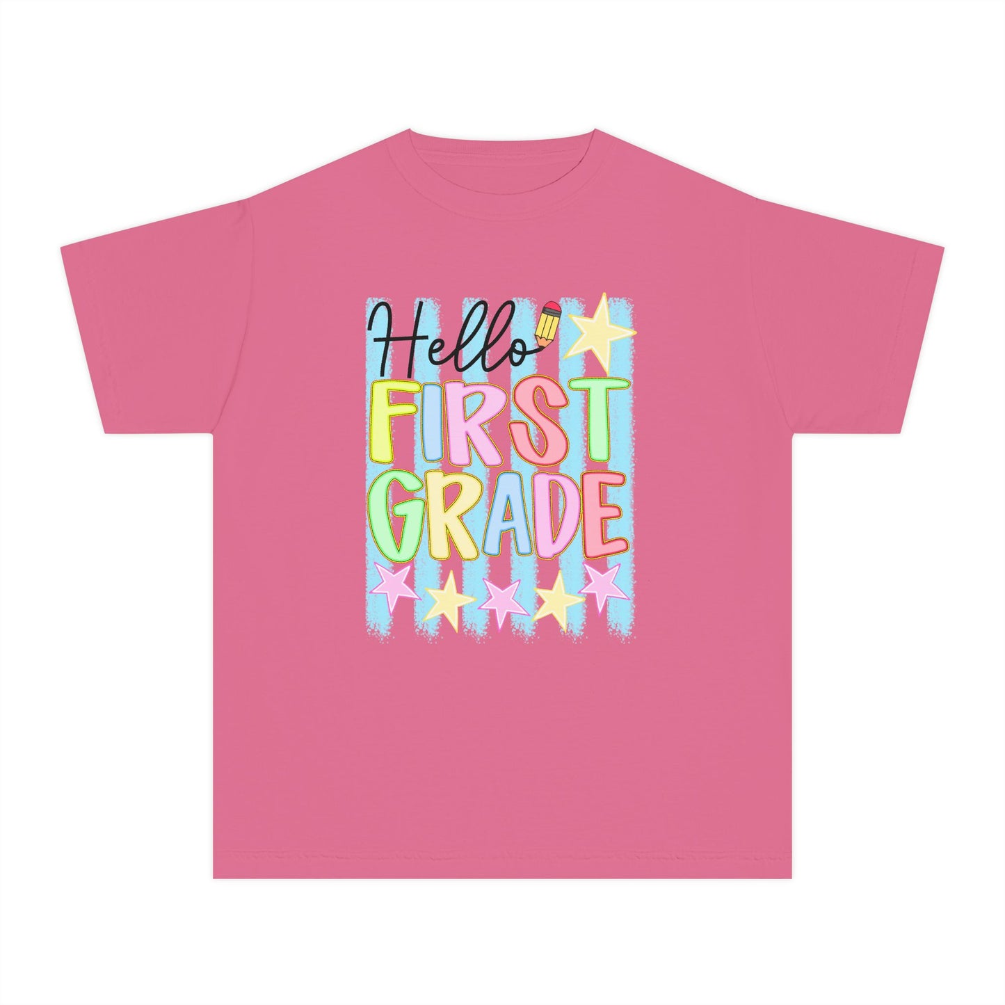 🌟📚 Hello First Grade! -Back-to-School Tee