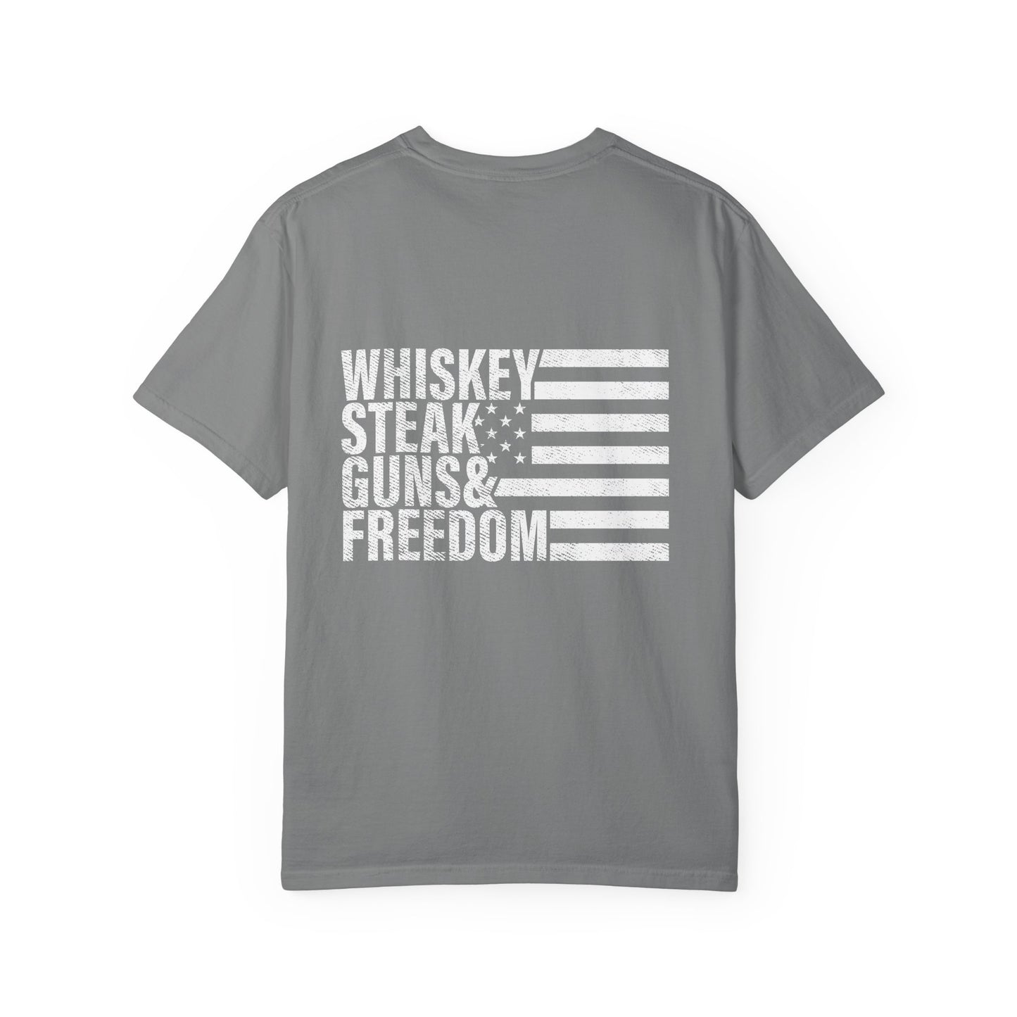 Whiskey, Steak, Guns & Freedom Men’s T-Shirt