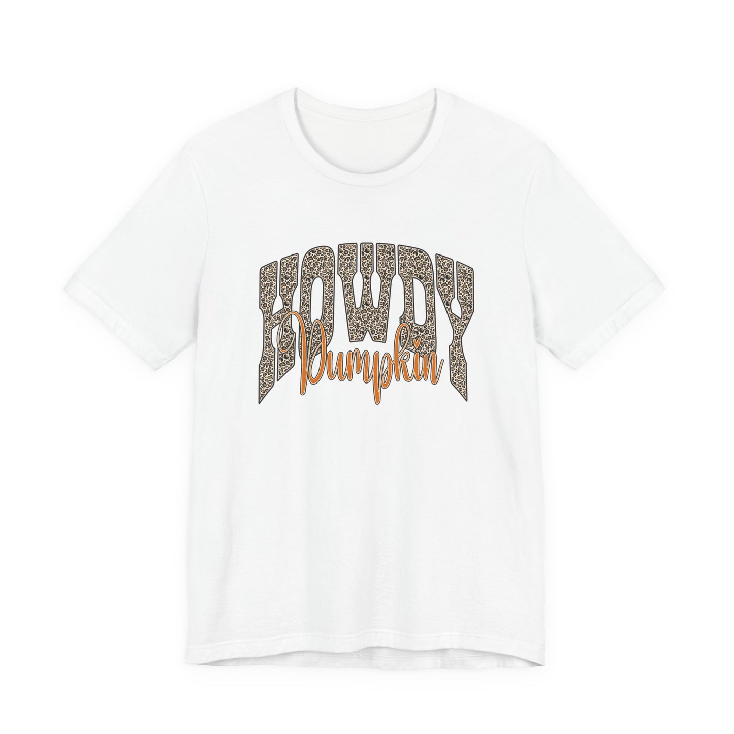 Howdy Pumpkin Leopard Print Tee — Fall Graphic T-Shirt