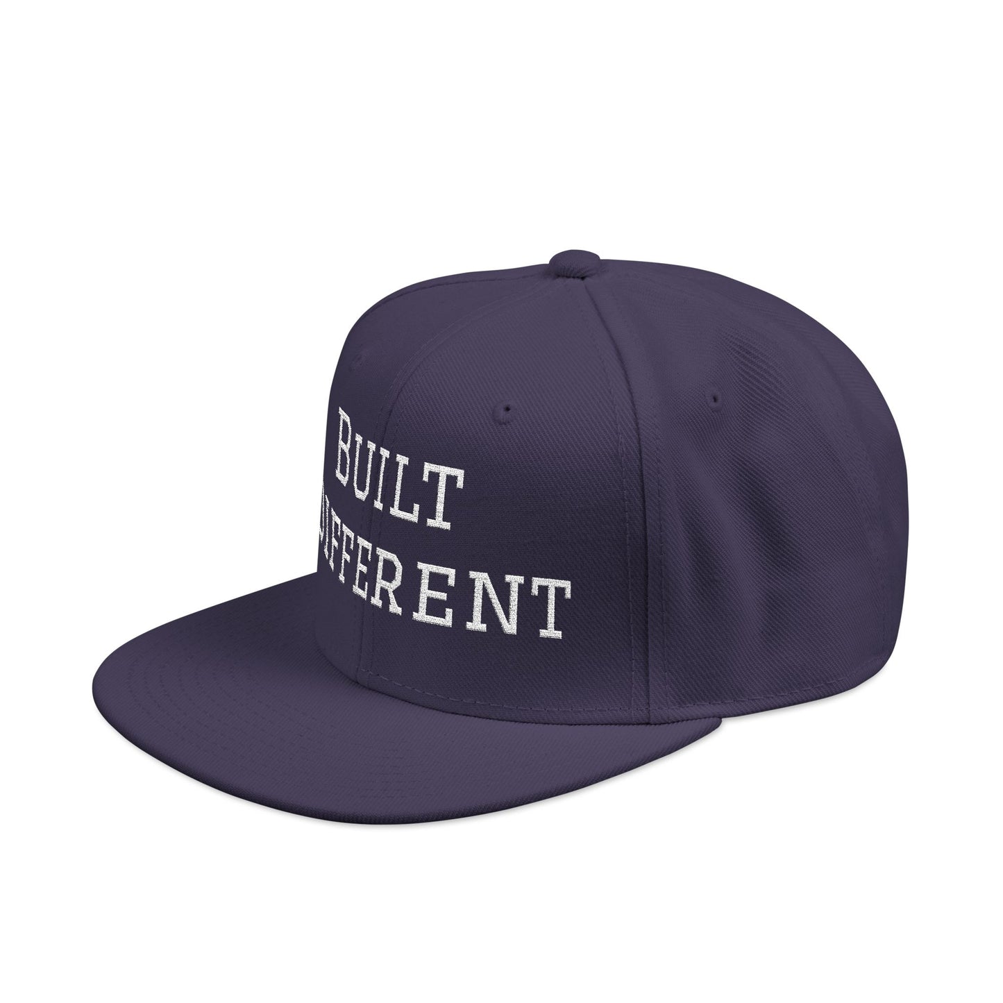 Built Different Embroidered Snapback Hat — Adjustable Streetwear Cap