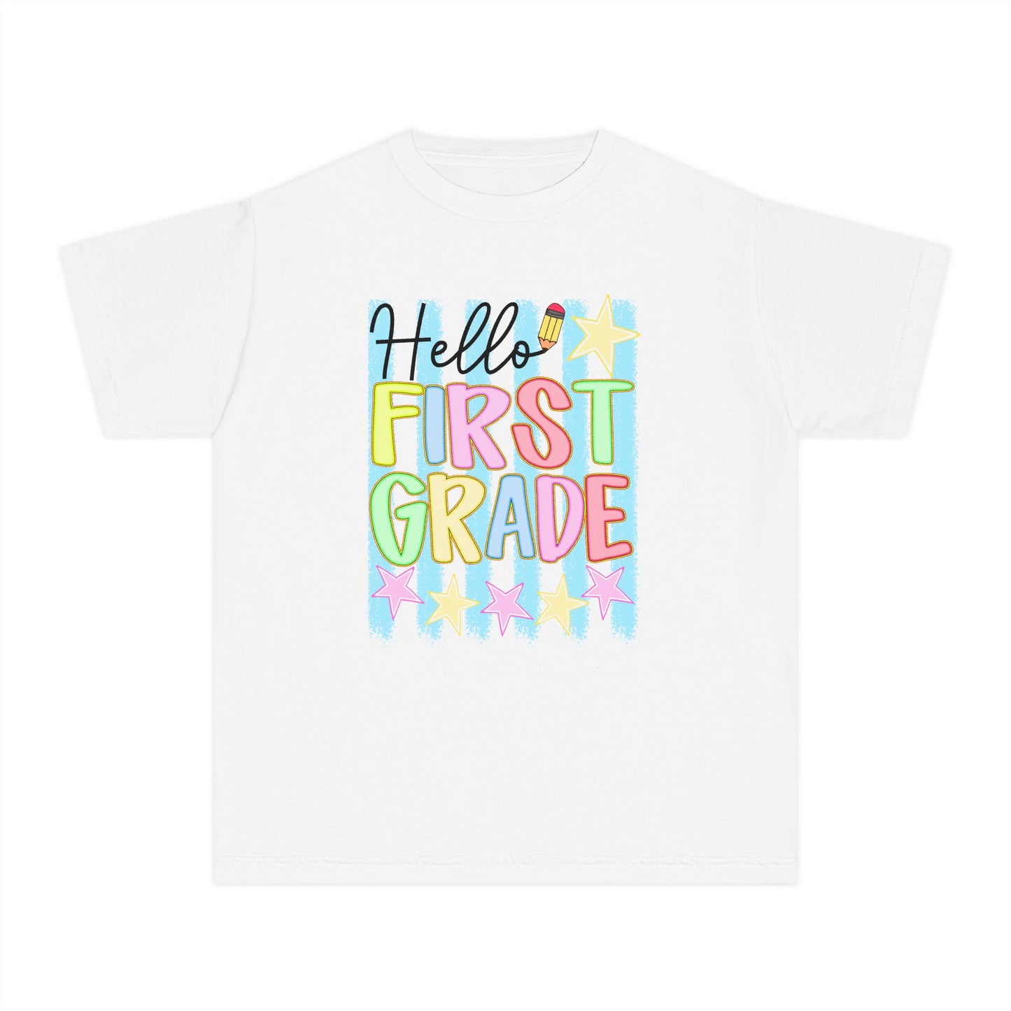🌟📚 Hello First Grade! -Back-to-School Tee