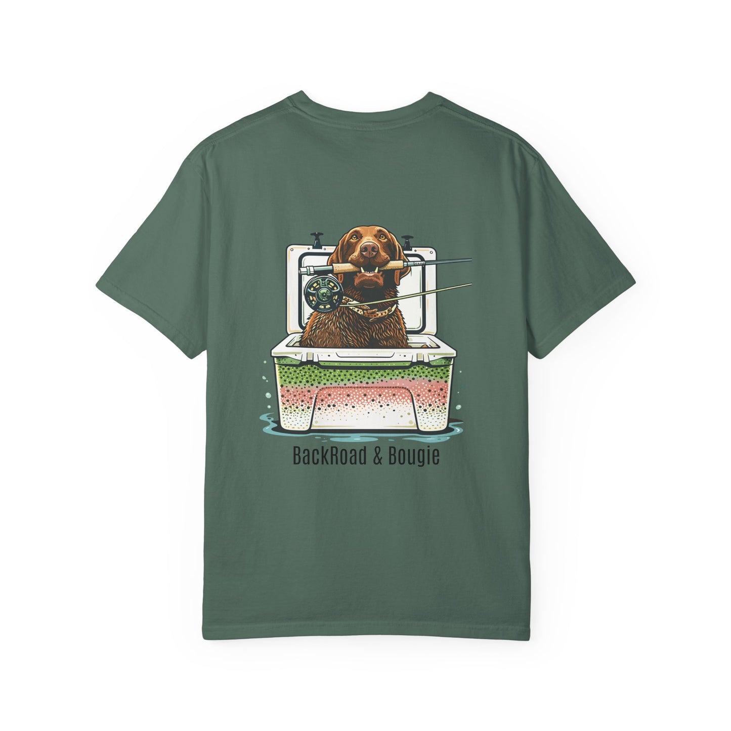 Dog & Fishing Pole Tee