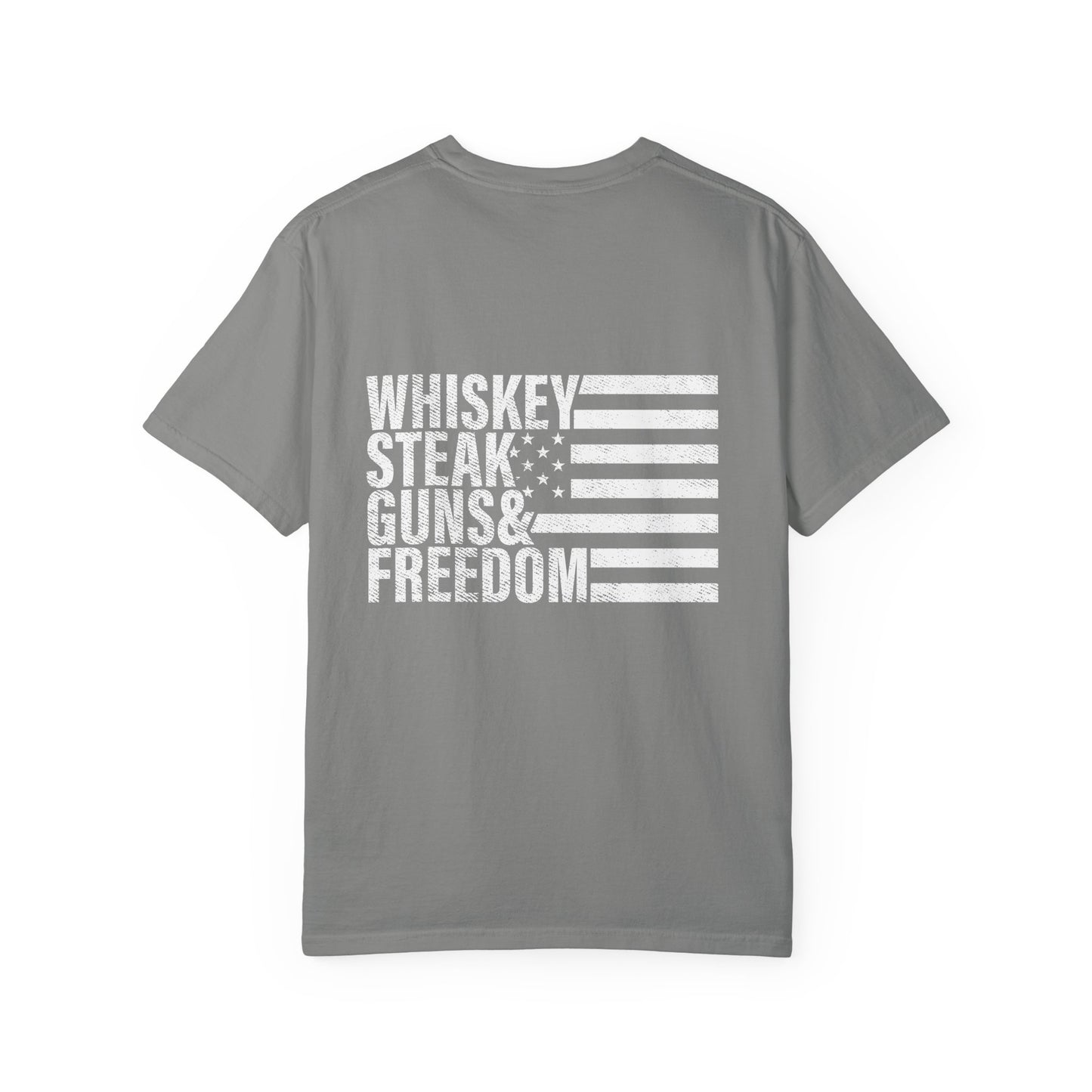Whiskey, Steak, Guns & Freedom Men’s T-Shirt