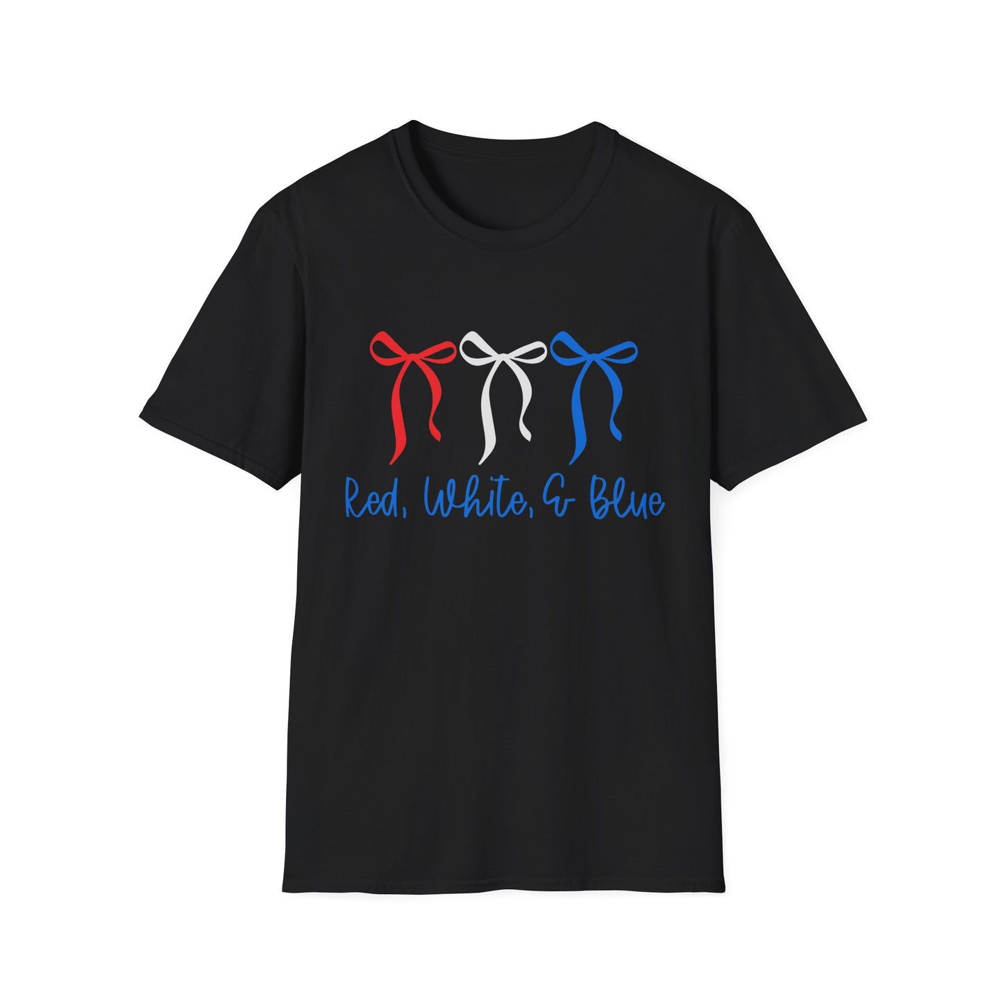 4th of July Red White & Blue Ribbon T-Shirt — Backroad & Bougie Boutique