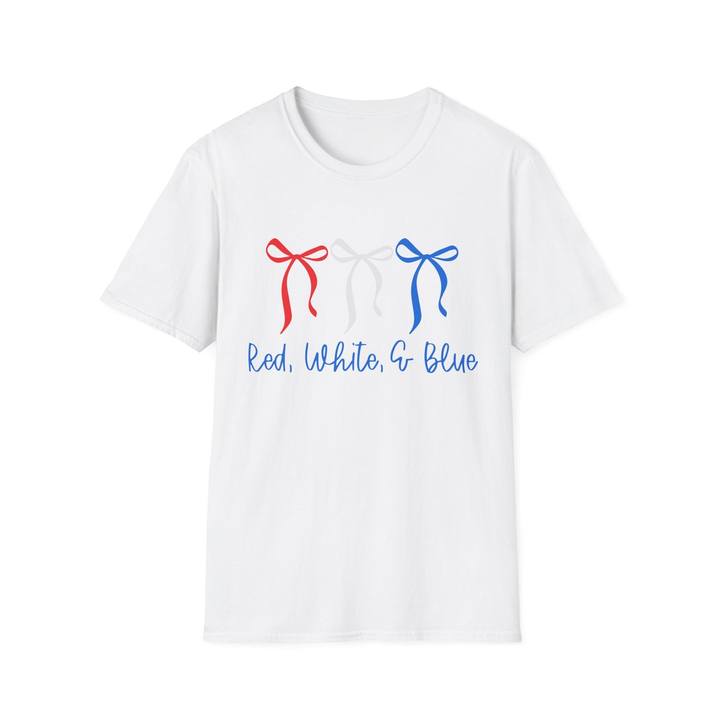 4th of July Red White & Blue Ribbon T-Shirt — Backroad & Bougie Boutique