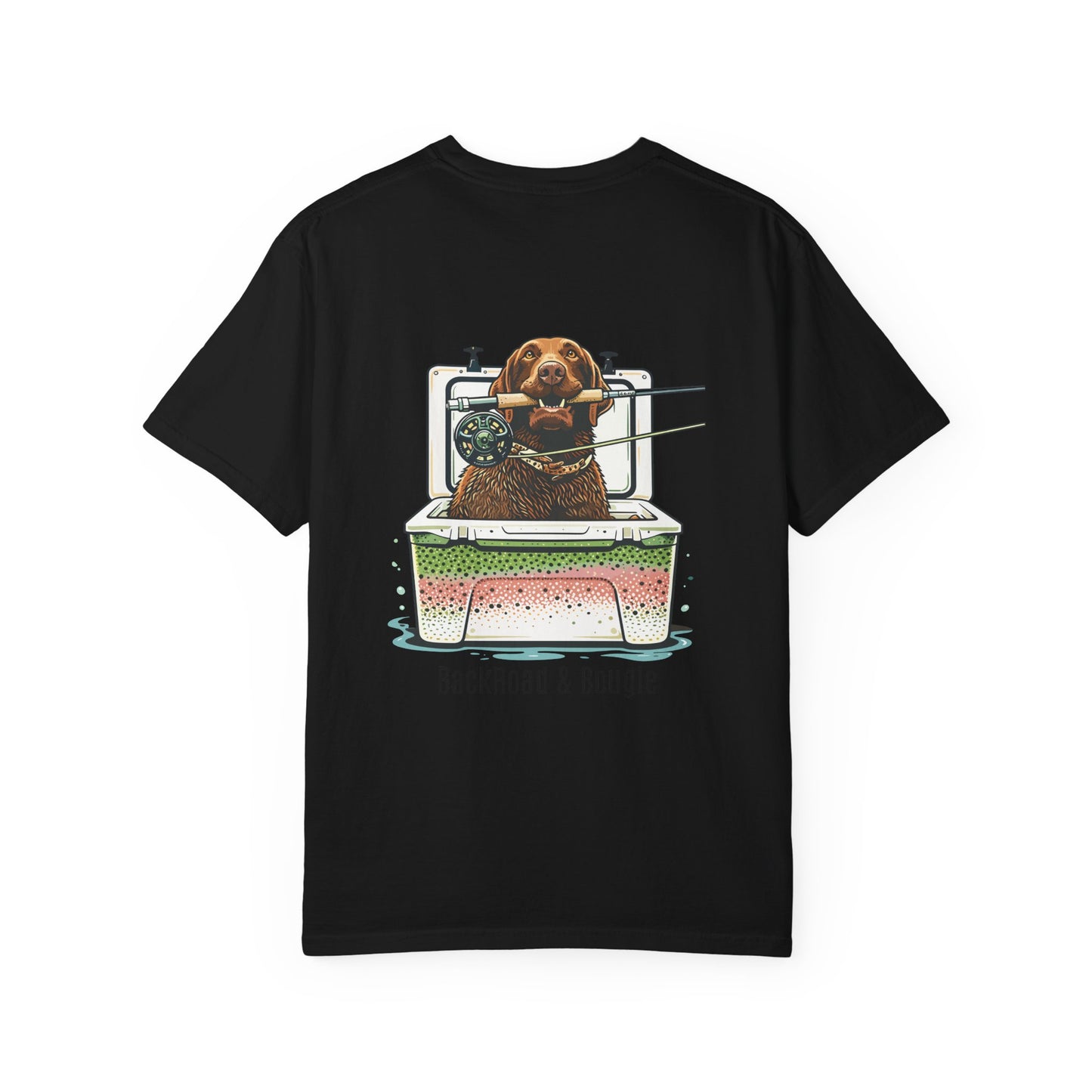 Dog & Fishing Pole Tee