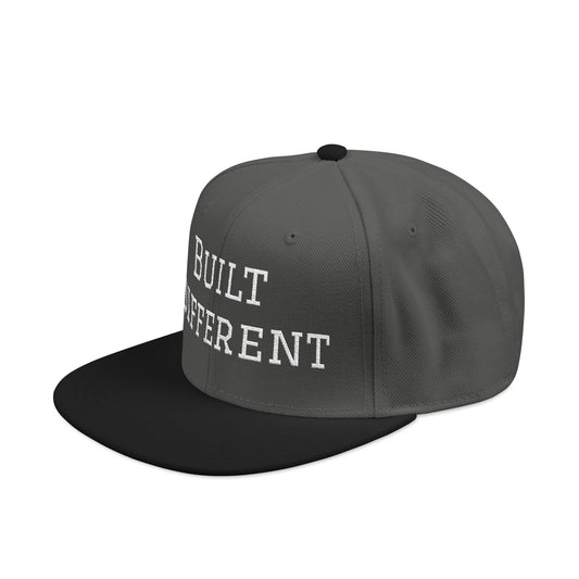 Built Different Embroidered Snapback Hat — Adjustable Streetwear Cap