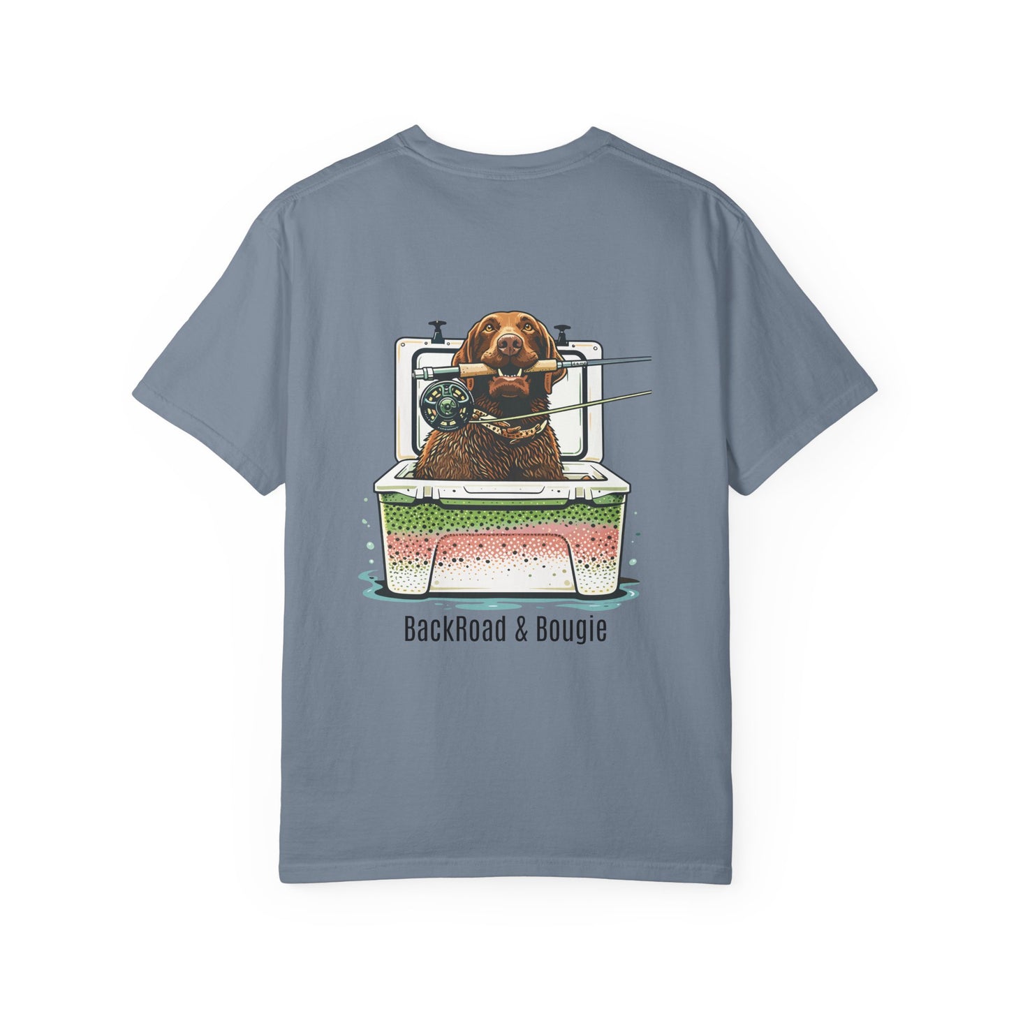 Dog & Fishing Pole Tee