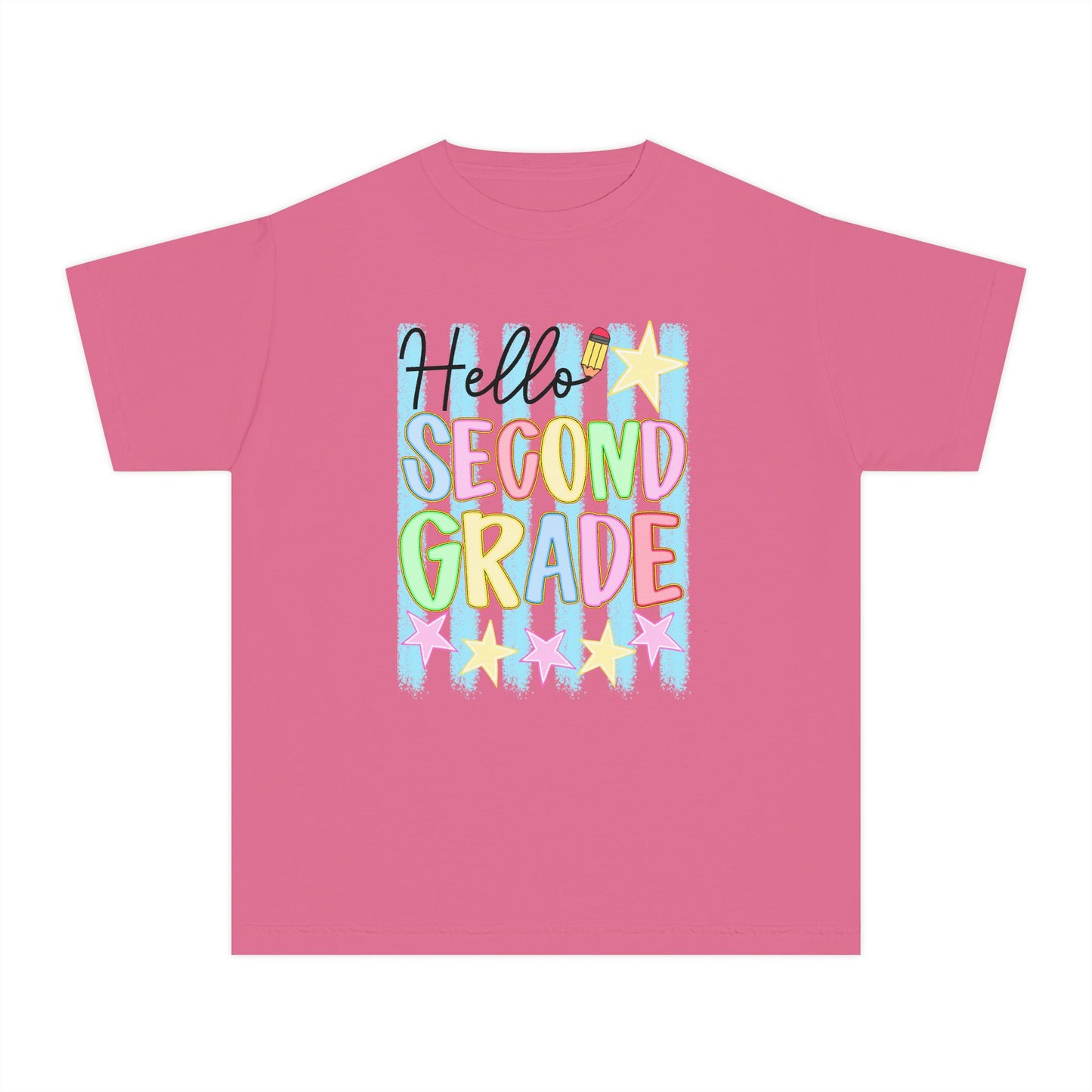 🌟📚 Hello Second Grade! T-Shirt — Bright Back-to-School
