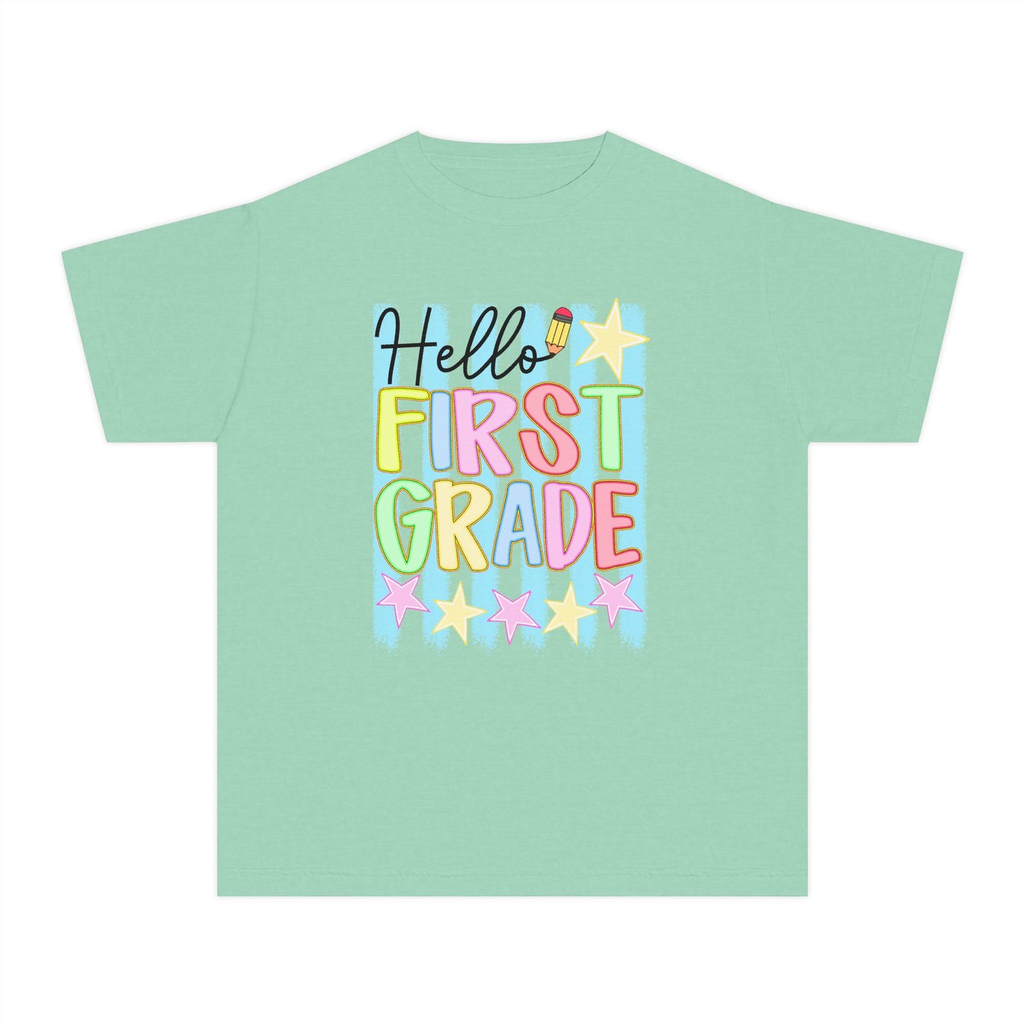 🌟📚 Hello First Grade! -Back-to-School Tee