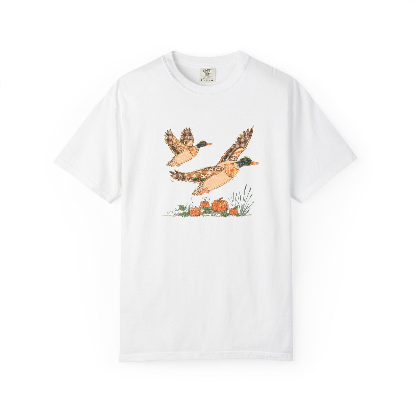 Duck Pumpkin T-Shirt — Autumn Flying Ducks Graphic Tee