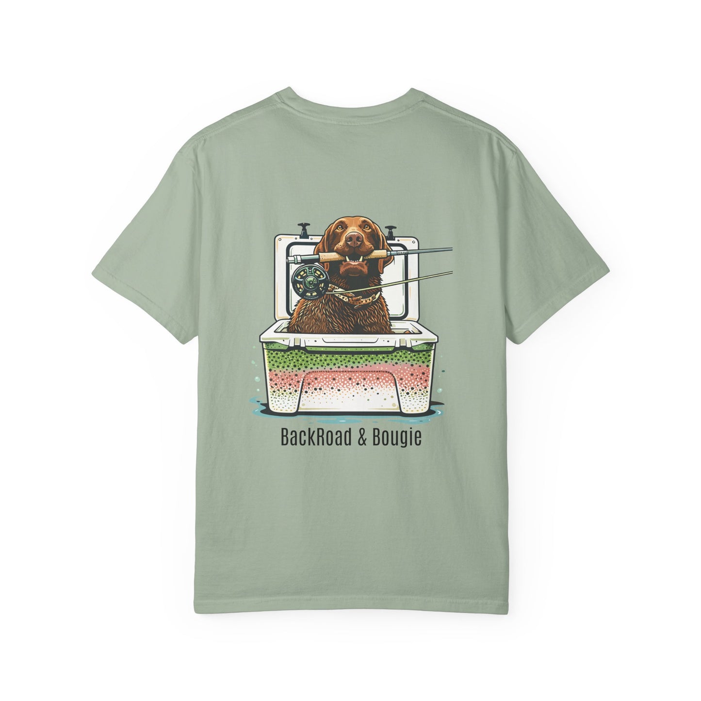 Dog & Fishing Pole Tee