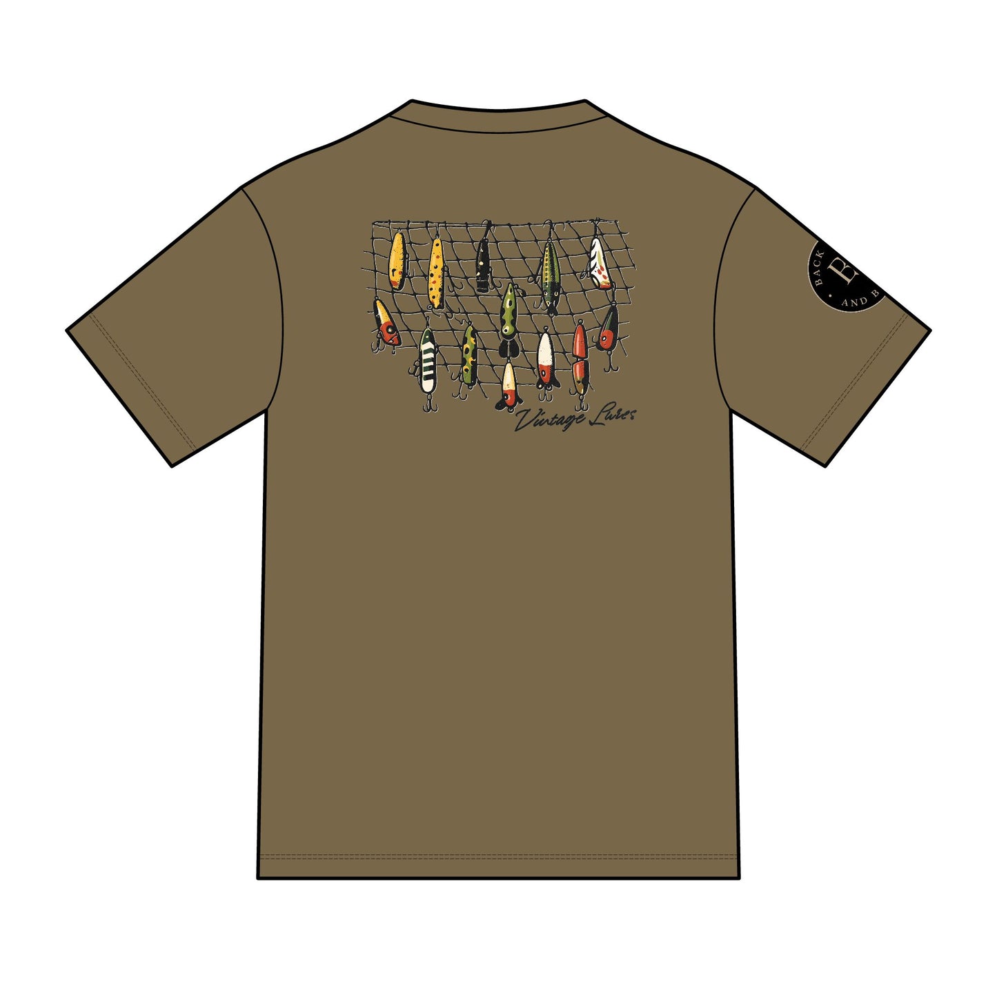 Back Road & Bougie “Vintage Lures” Men’s Tee 🎣🌾  Made for the Man Who Feels at Home on the Water