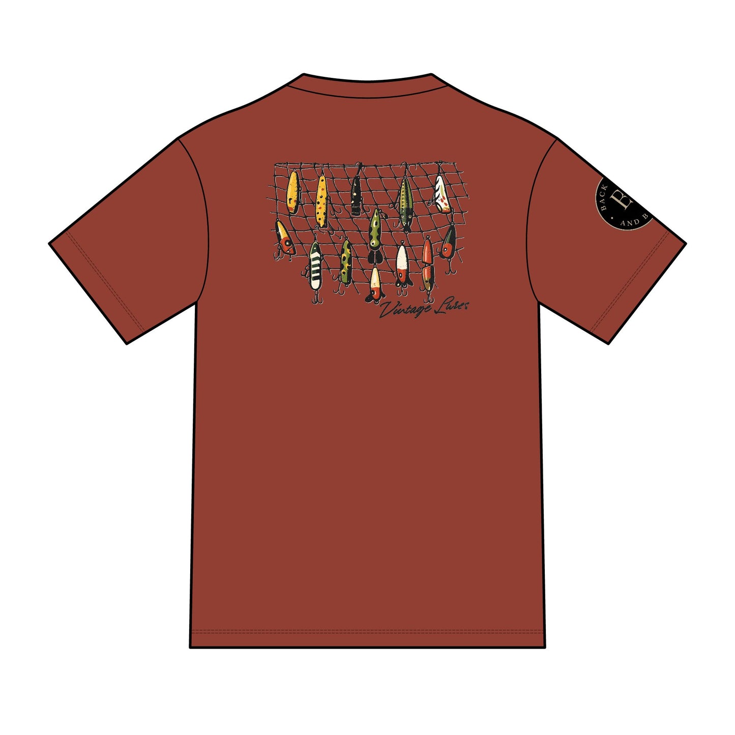 Back Road & Bougie “Vintage Lures” Men’s Tee 🎣🌾  Made for the Man Who Feels at Home on the Water