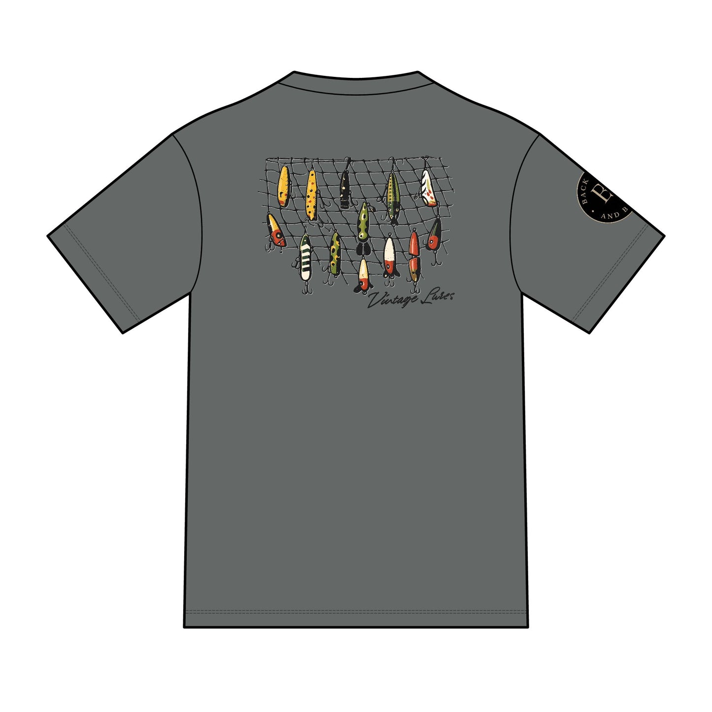 Back Road & Bougie “Vintage Lures” Men’s Tee 🎣🌾  Made for the Man Who Feels at Home on the Water