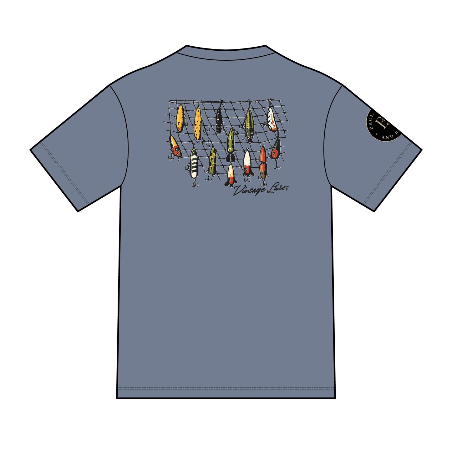 Back Road & Bougie “Vintage Lures” Men’s Tee 🎣🌾  Made for the Man Who Feels at Home on the Water