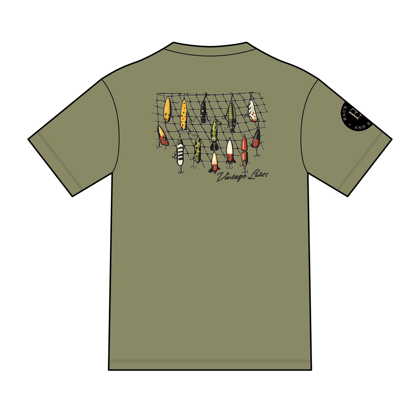 Back Road & Bougie “Vintage Lures” Men’s Tee 🎣🌾  Made for the Man Who Feels at Home on the Water