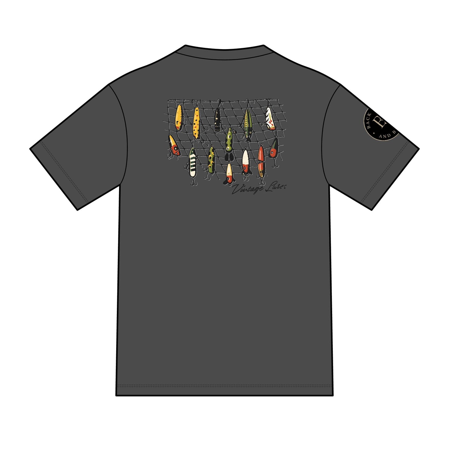 Back Road & Bougie “Vintage Lures” Men’s Tee 🎣🌾  Made for the Man Who Feels at Home on the Water