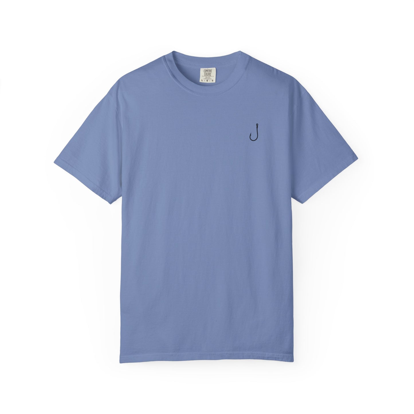 Trout Fishing Graphic T‑Shirt — Vintage Fly Rod & Hook Design