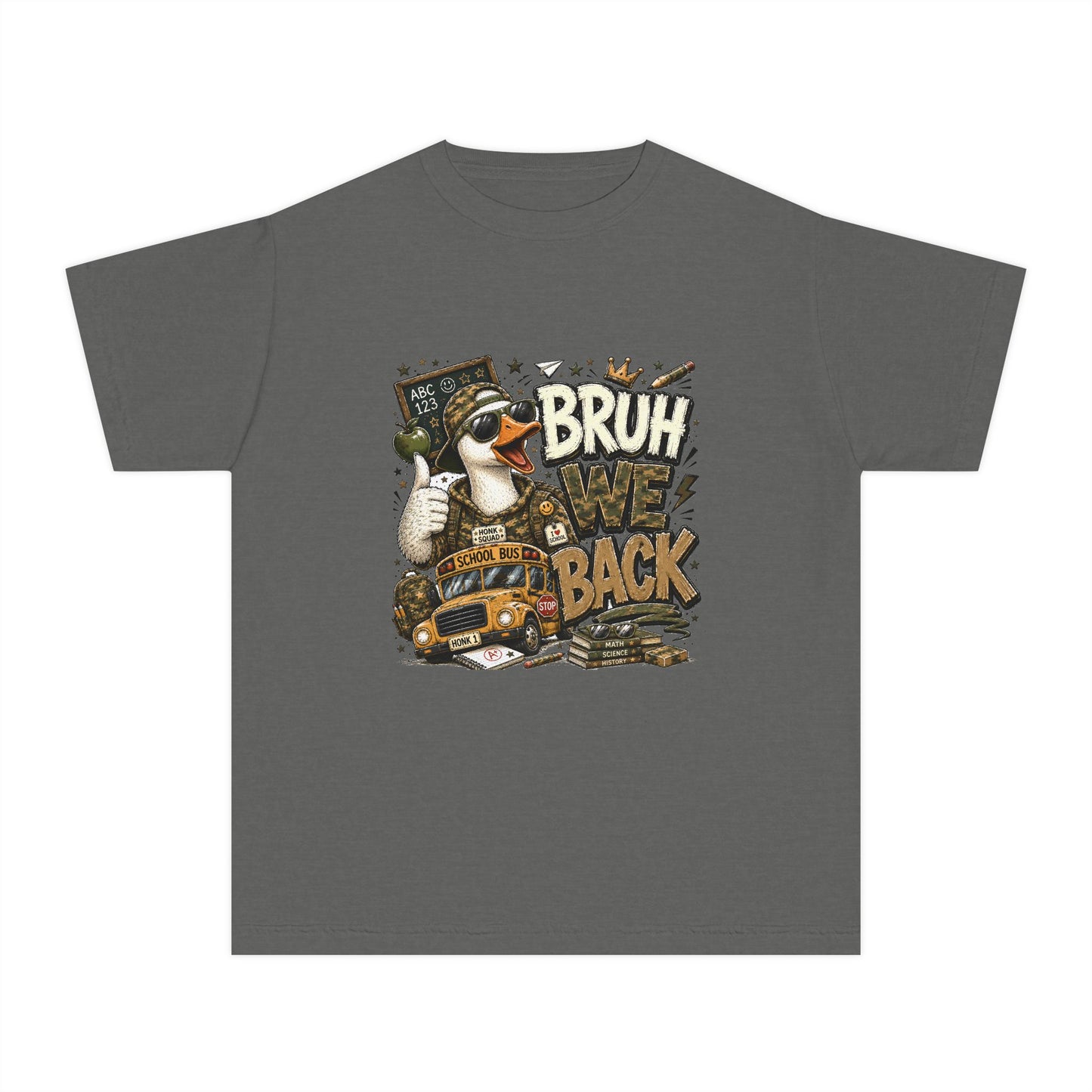 BRUH, WE BACK. 🚌🪿 Youth Tee