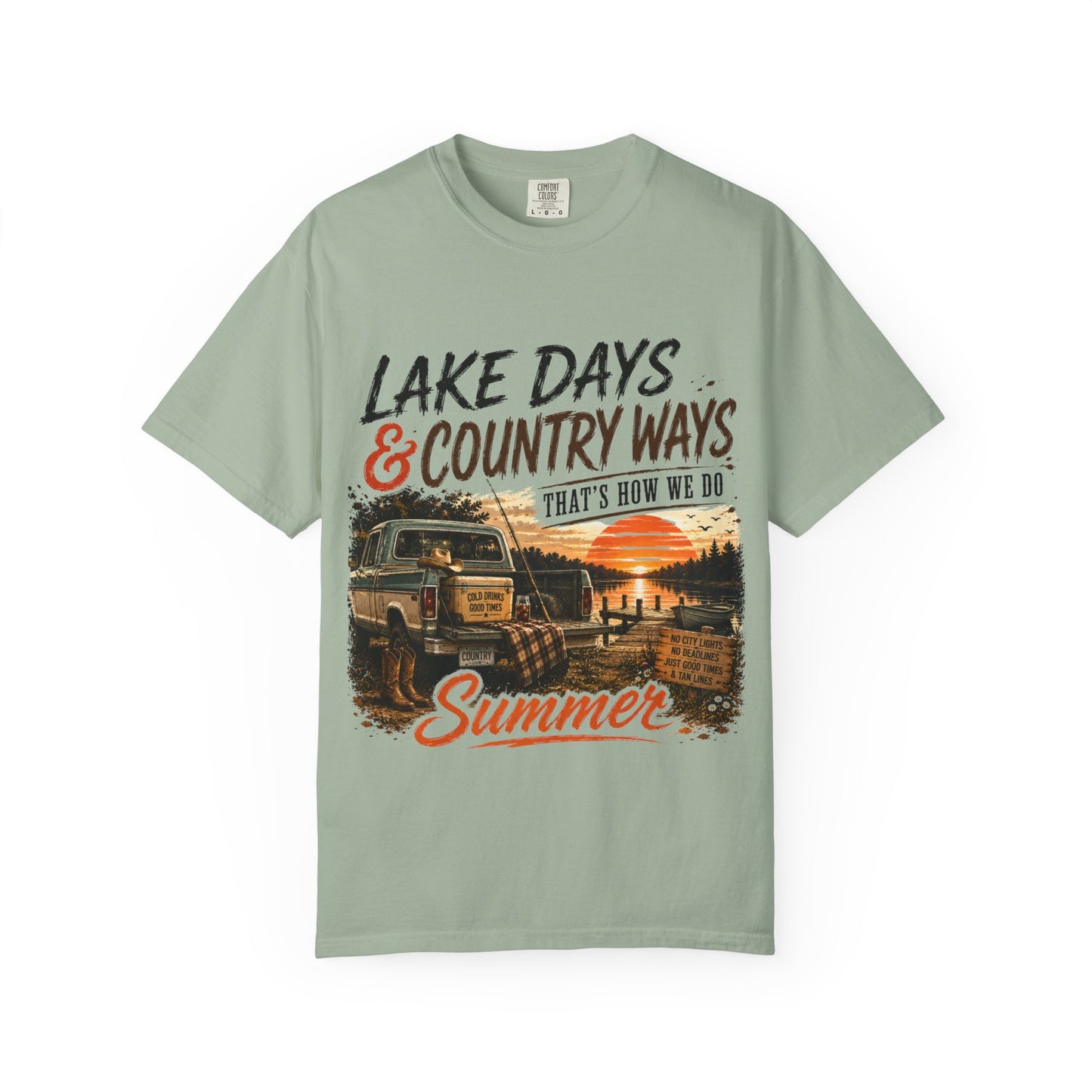 Lake Days & Country Ways T-Shirt — Vintage Summer Truck Graphic