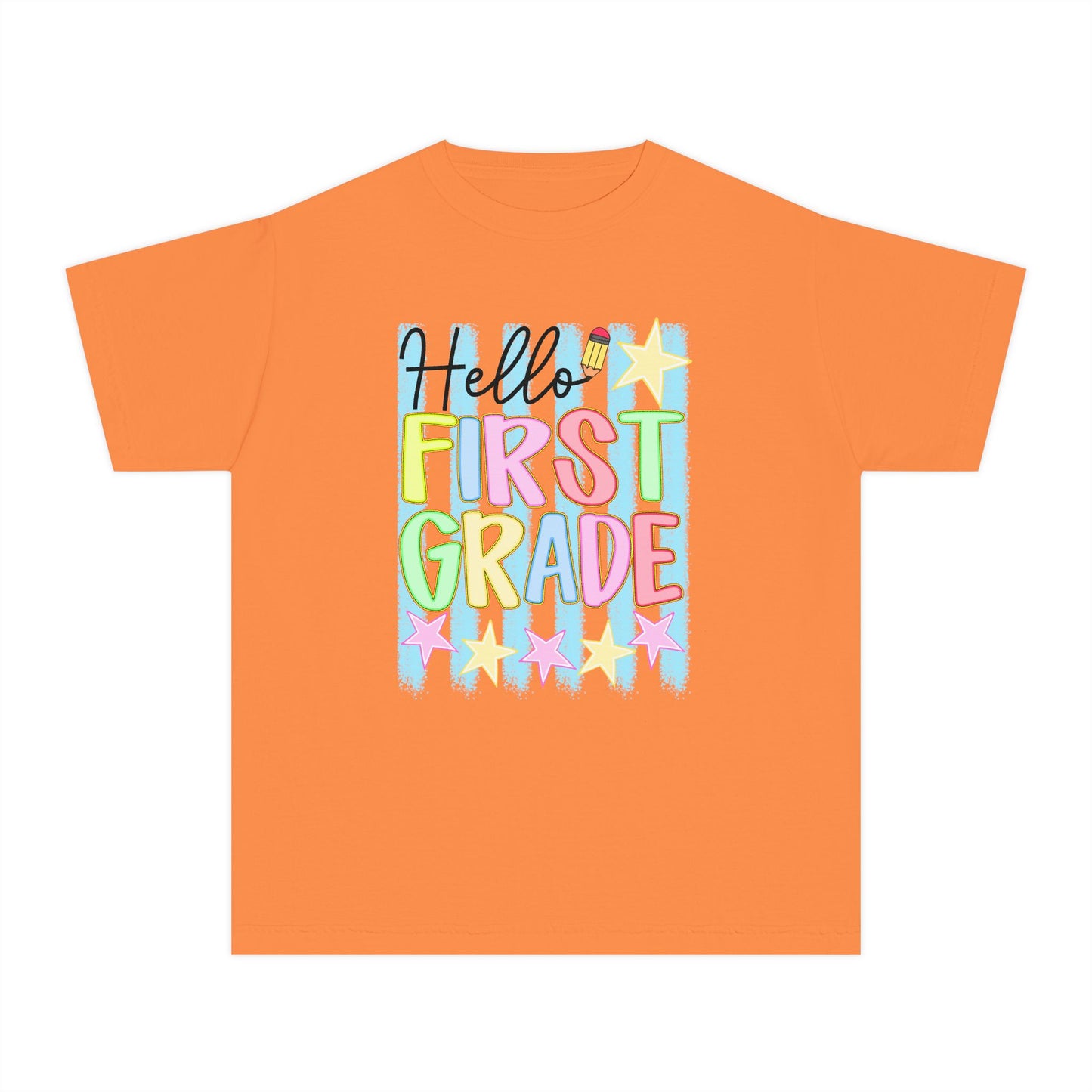 🌟📚 Hello First Grade! -Back-to-School Tee