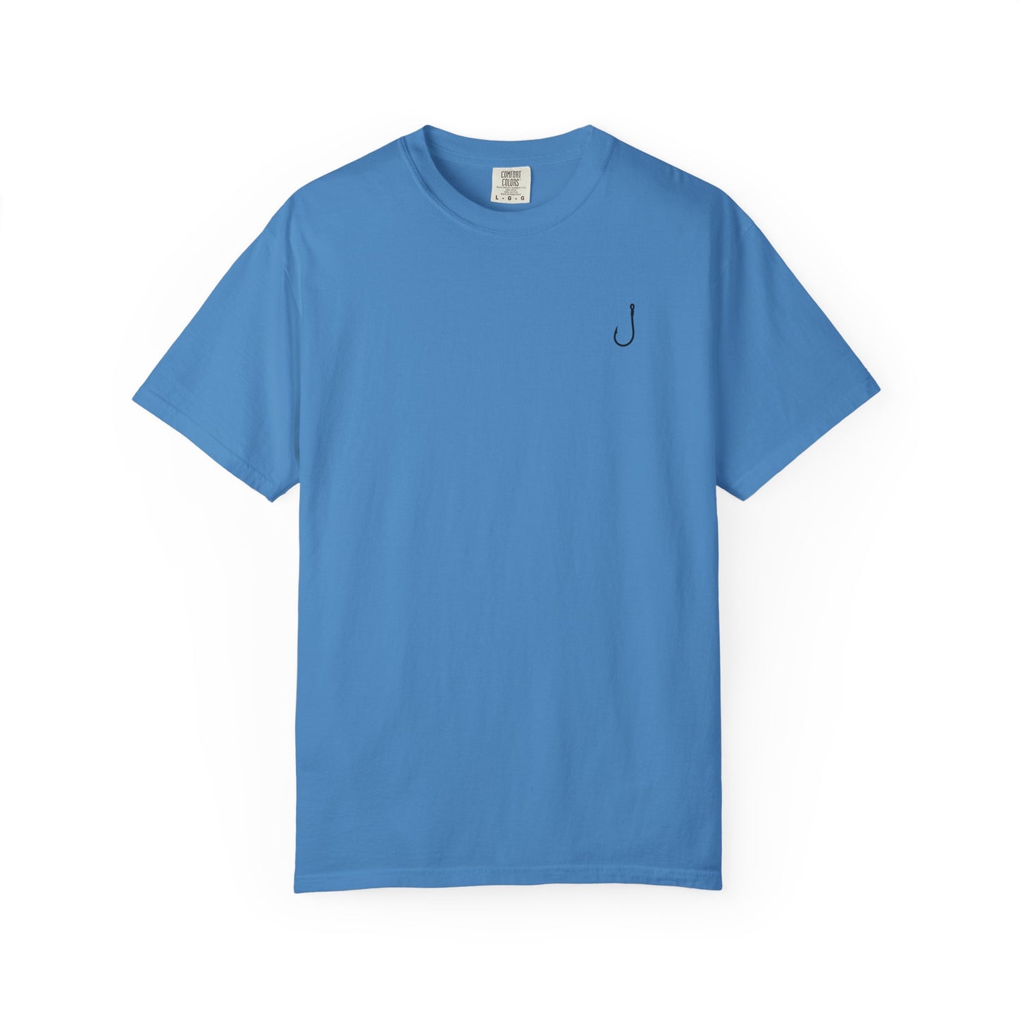 Trout Fishing Graphic T‑Shirt — Vintage Fly Rod & Hook Design