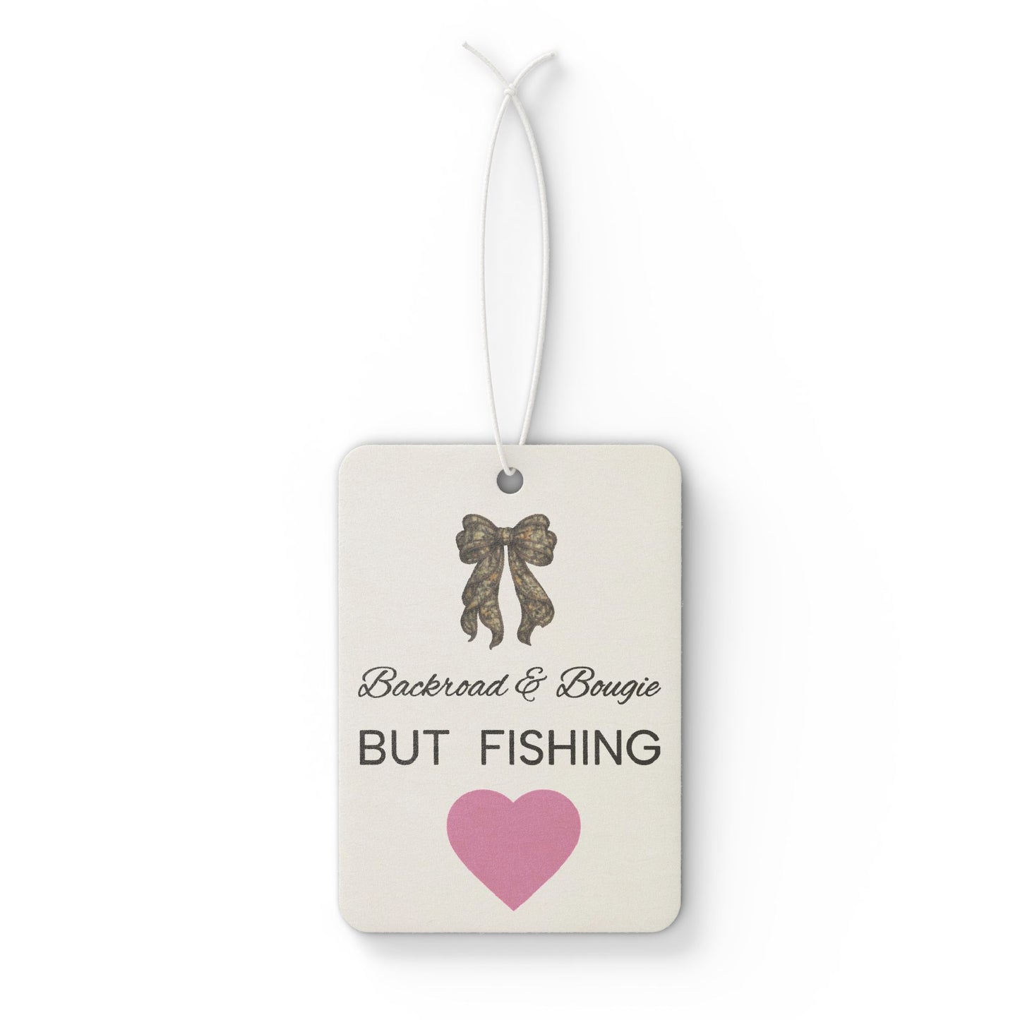 Fishing Car Air Freshener — "Backroad & Bougie" Scented Vehicle Freshener