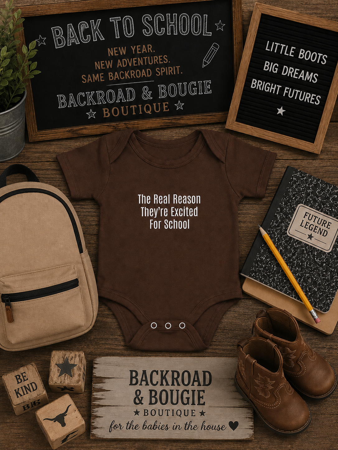 🍼"The Real Reason They're Excited For School” Onesie