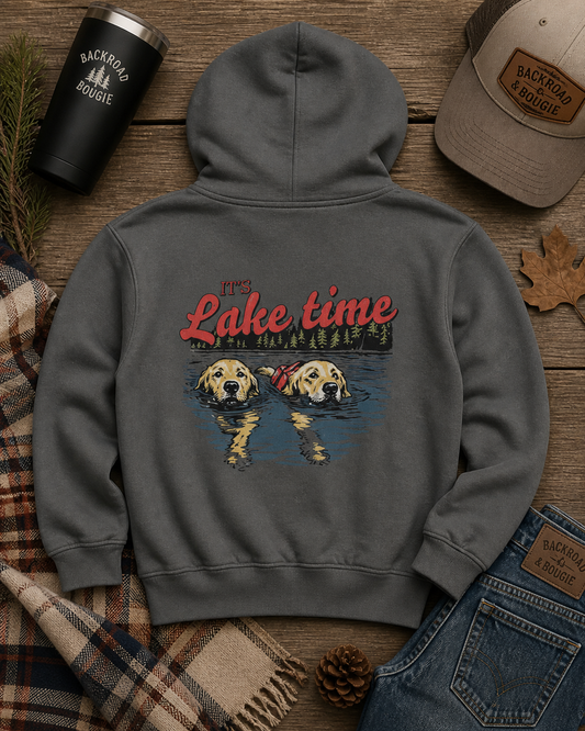 “It’s Lake Time” Dog Lover Hoodie