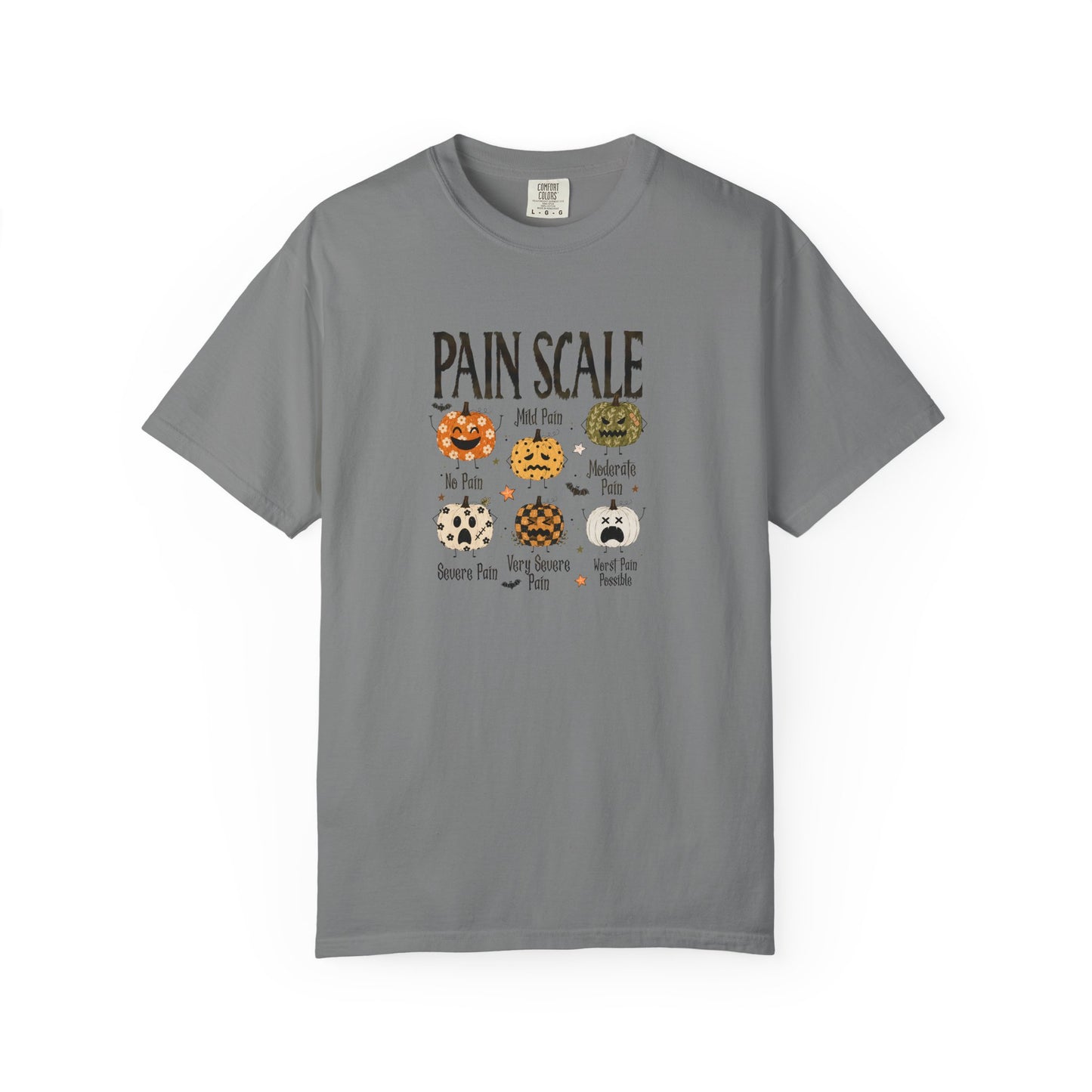 T-Shirt — Halloween 'Pain Scale' Pumpkin Graphic Tee