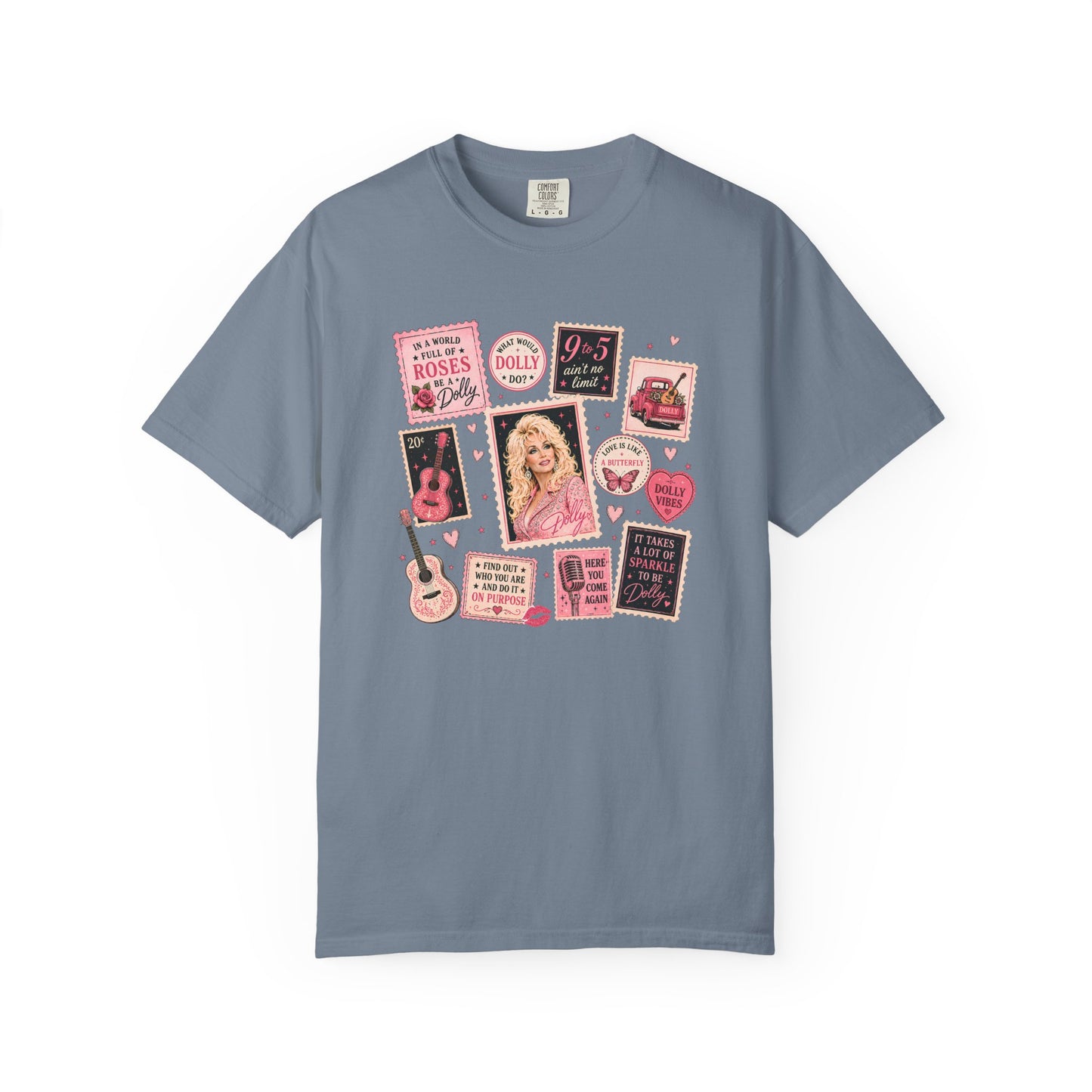 Dolly Parton Pink Collage T-Shirt — Vintage Country Music Graphic Tee
