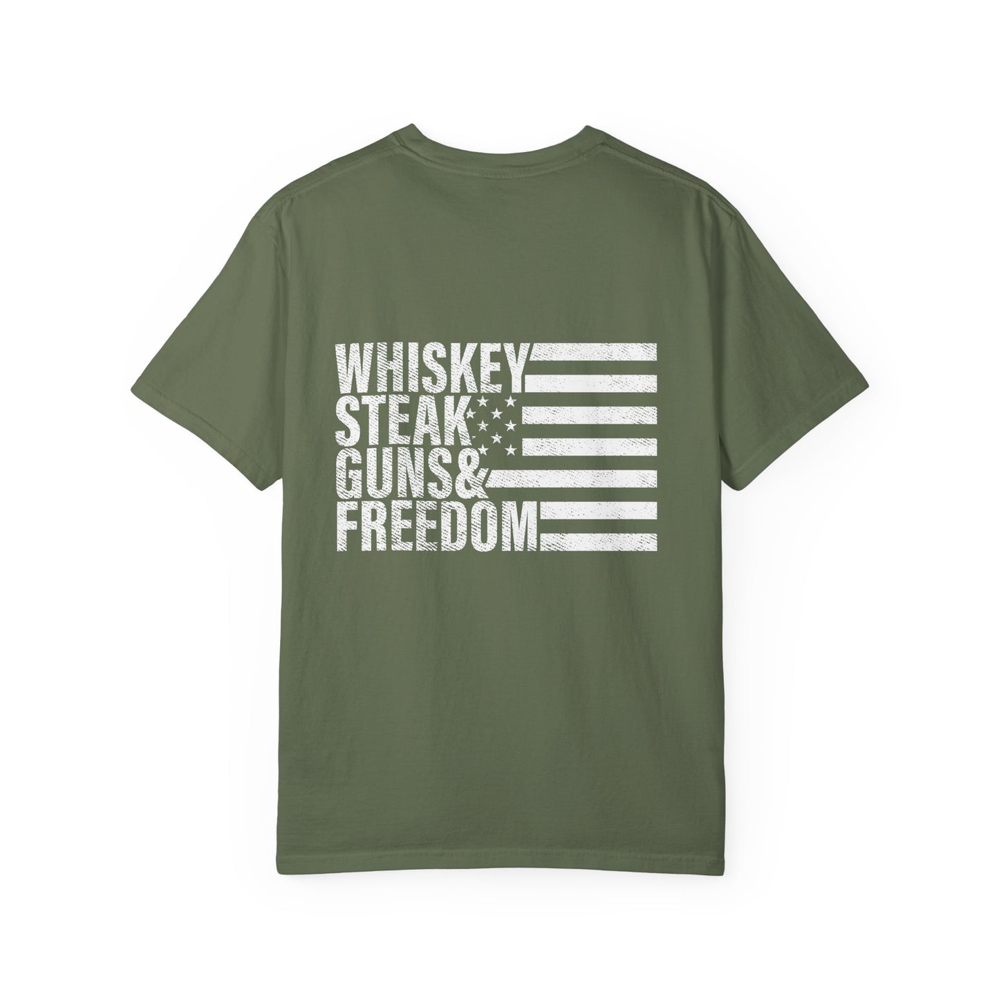 Whiskey, Steak, Guns & Freedom Men’s T-Shirt