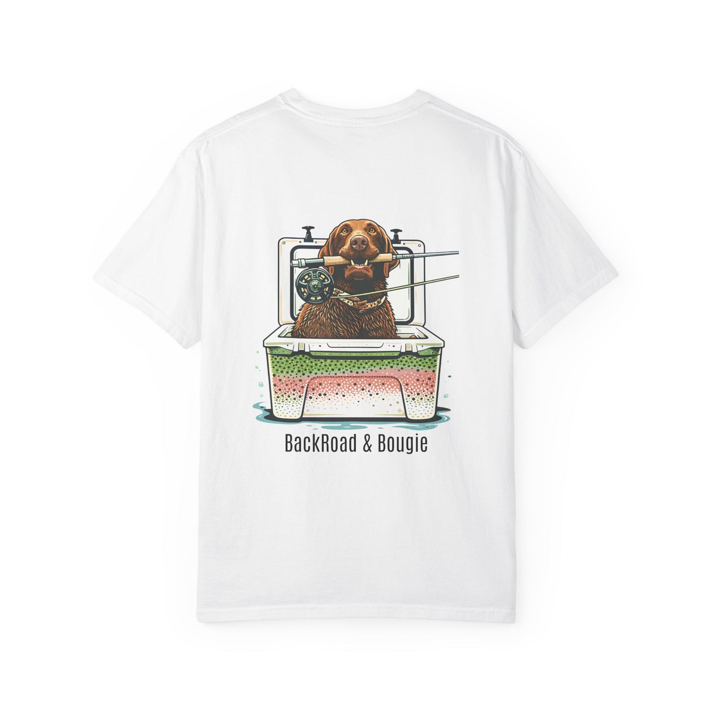 Dog & Fishing Pole Tee