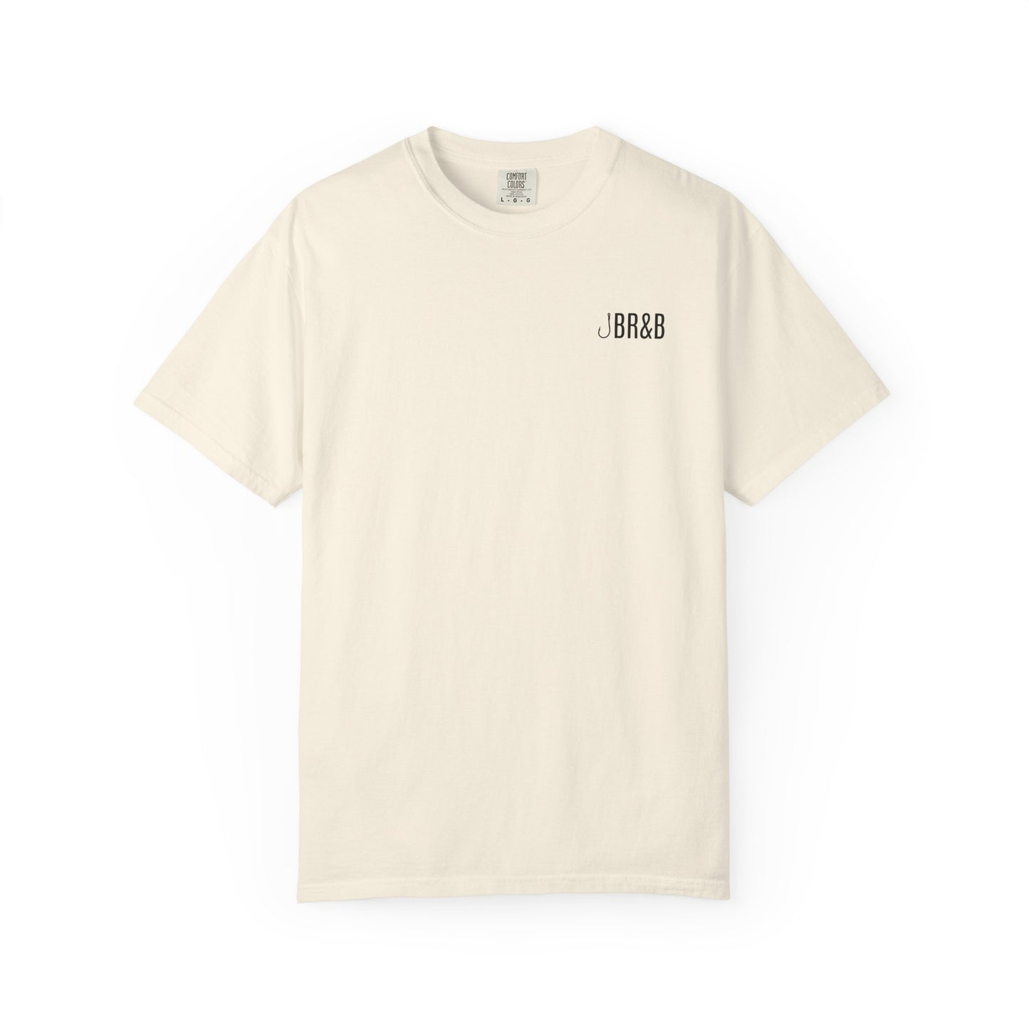 Trout Fishing Graphic T‑Shirt — Vintage Fly Rod & Hook Design