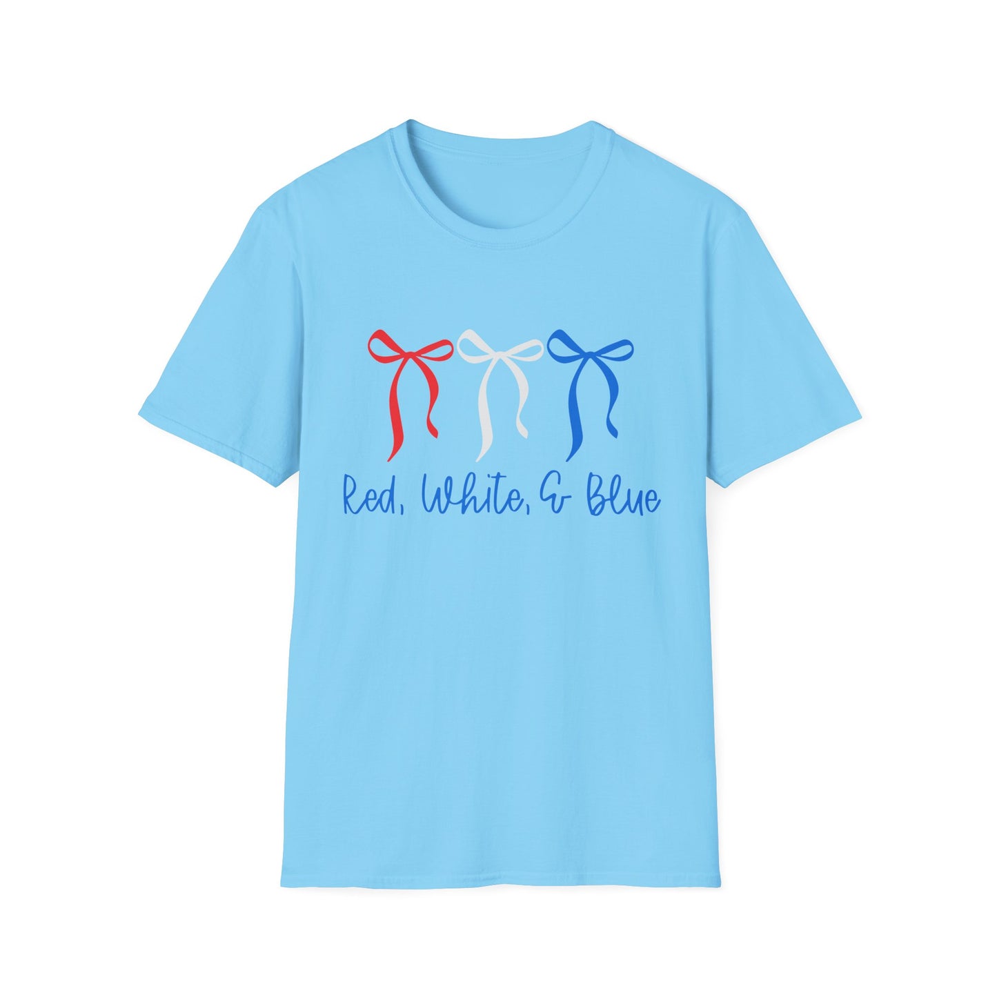 4th of July Red White & Blue Ribbon T-Shirt — Backroad & Bougie Boutique