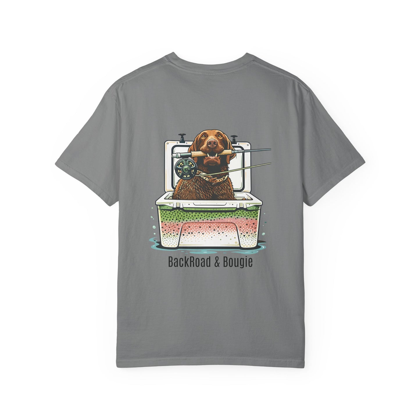 Dog & Fishing Pole Tee