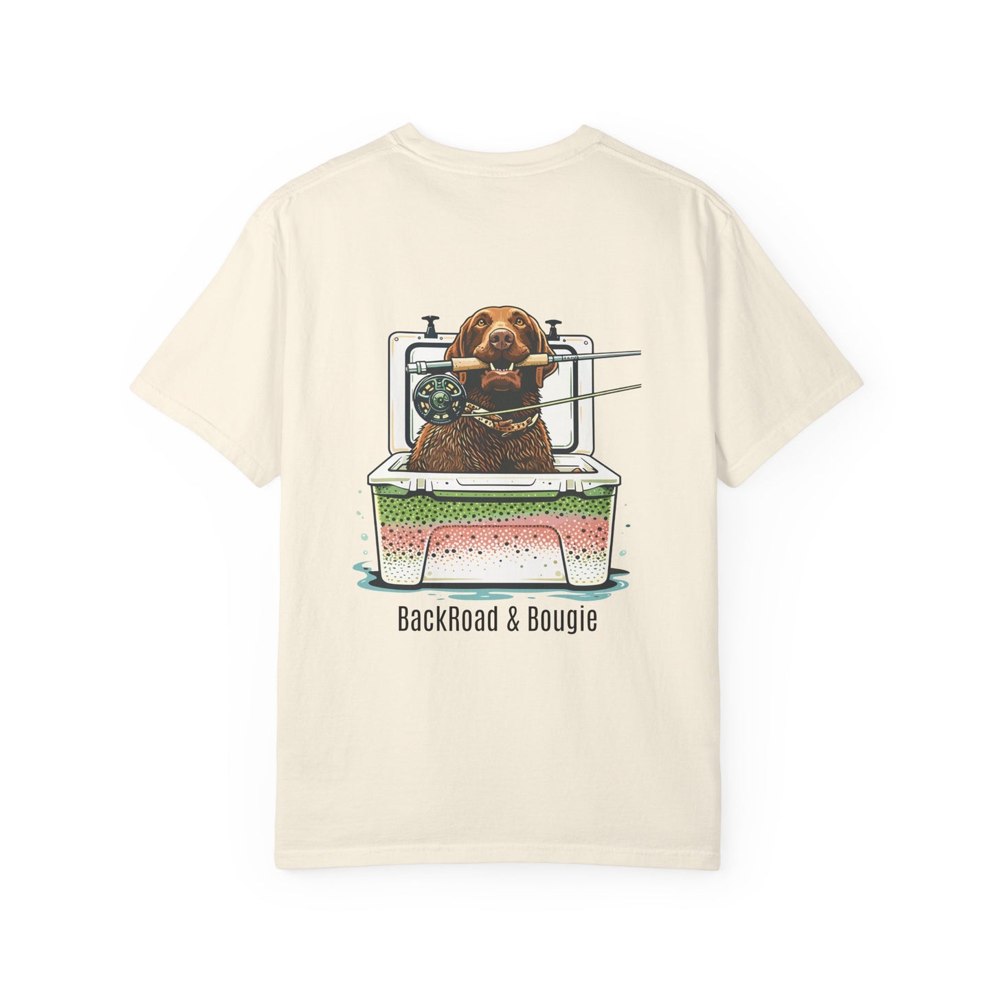 Dog & Fishing Pole Tee
