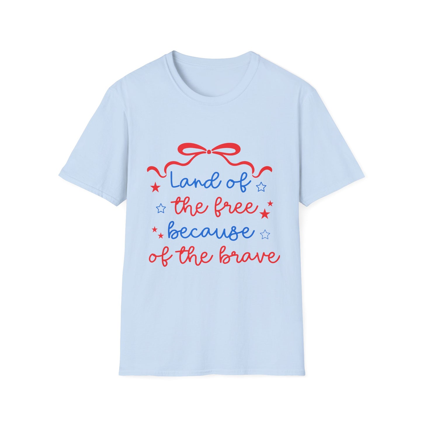 Ladies "Land of the Free Because of the Brave" 4th of July T-Shirt
